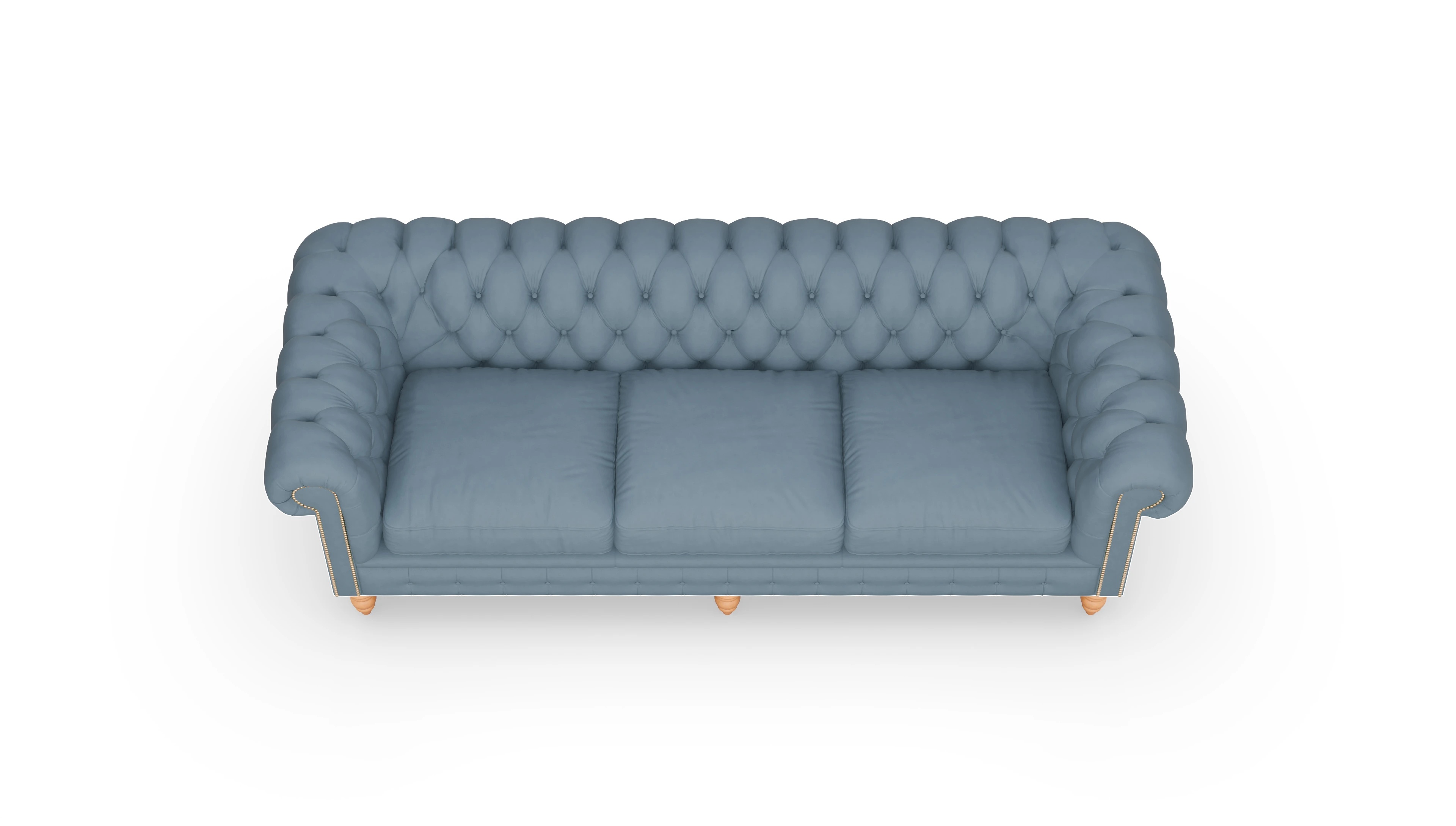 Ansicht des Produktes Bennet 4-Sitzer in Leder blau