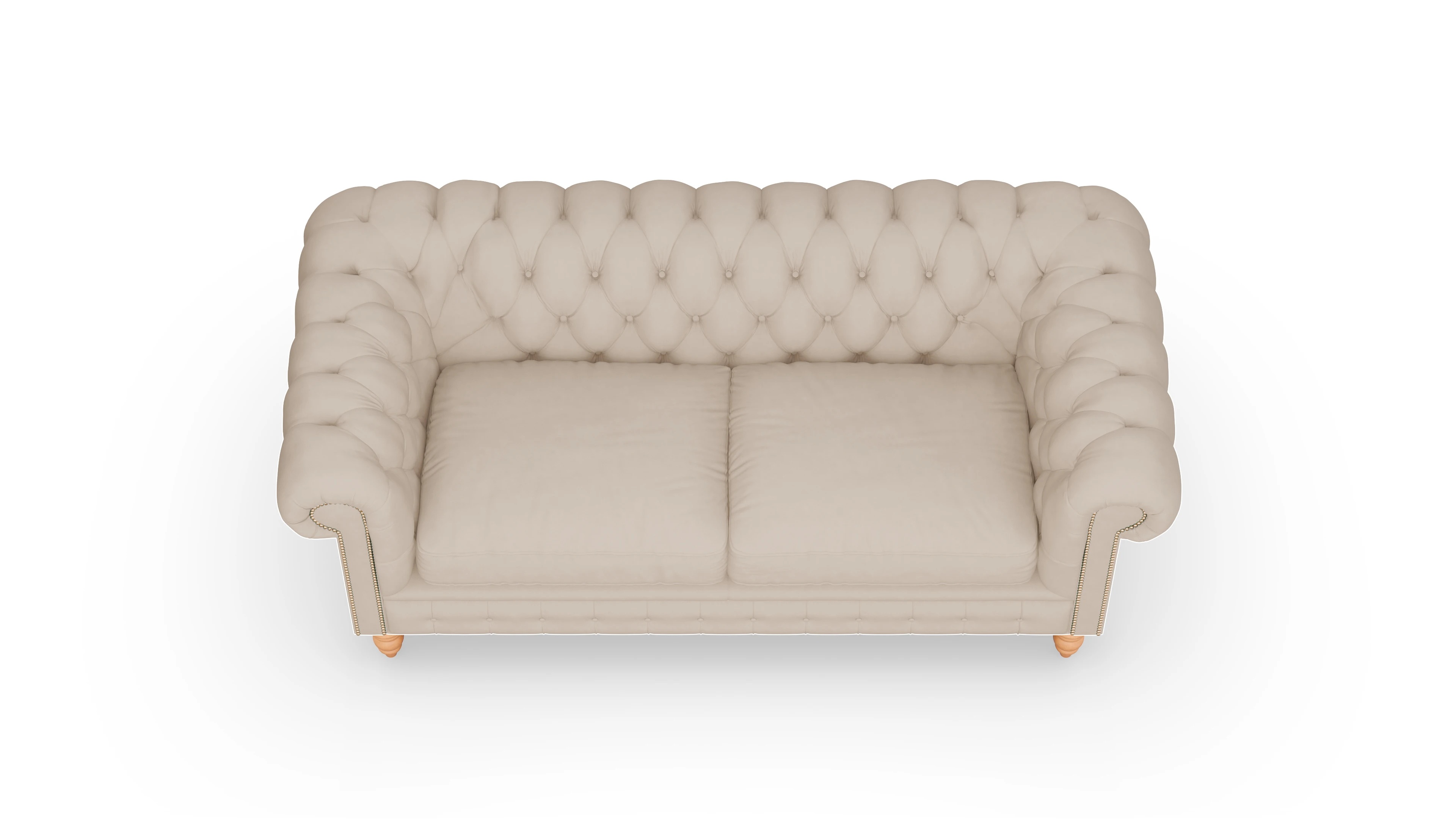 Ansicht des Produktes Bennet 3-Sitzer in Leder beige