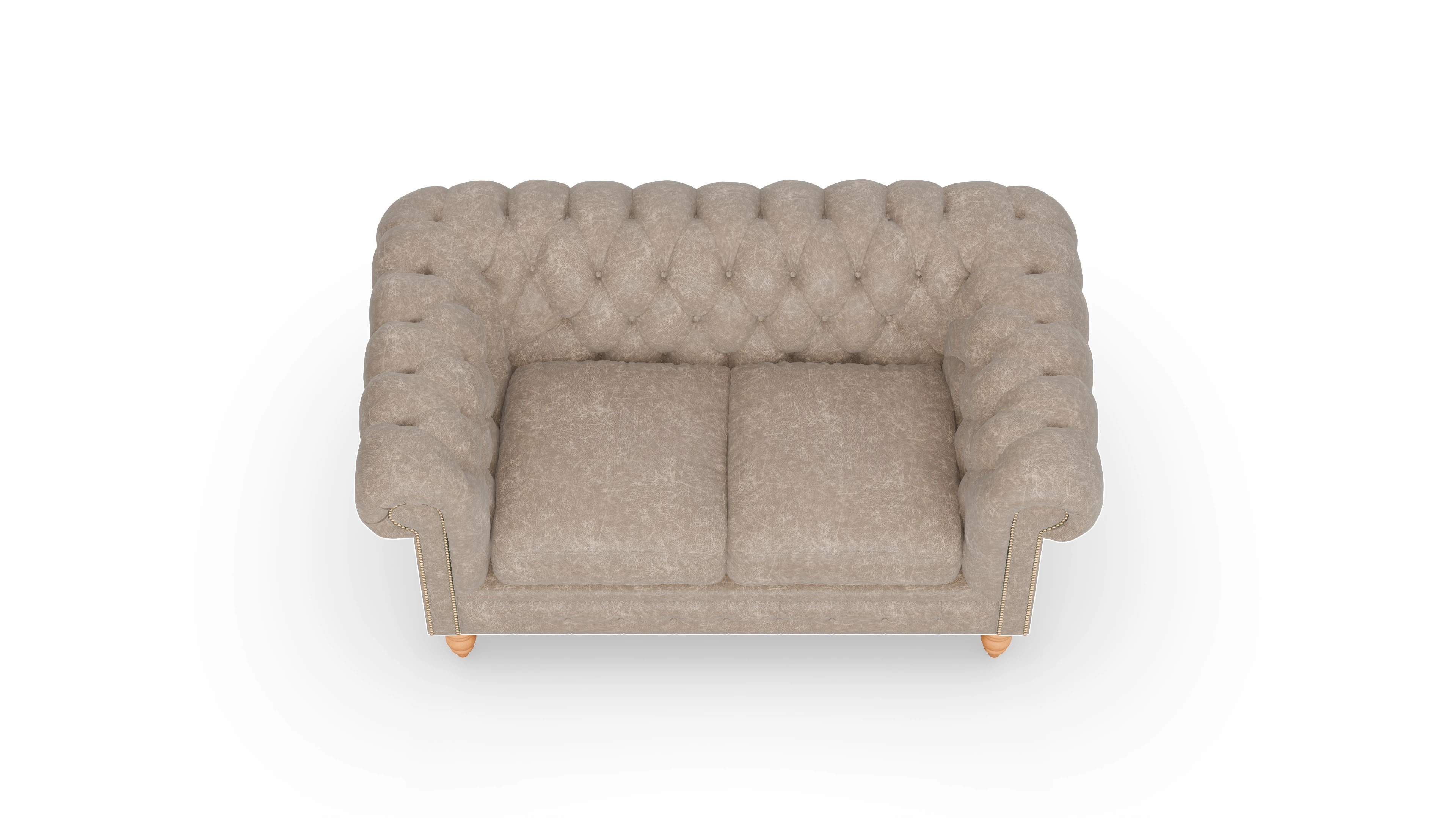 Ansicht des Produktes Bennet 2-Sitzer in Leder beige