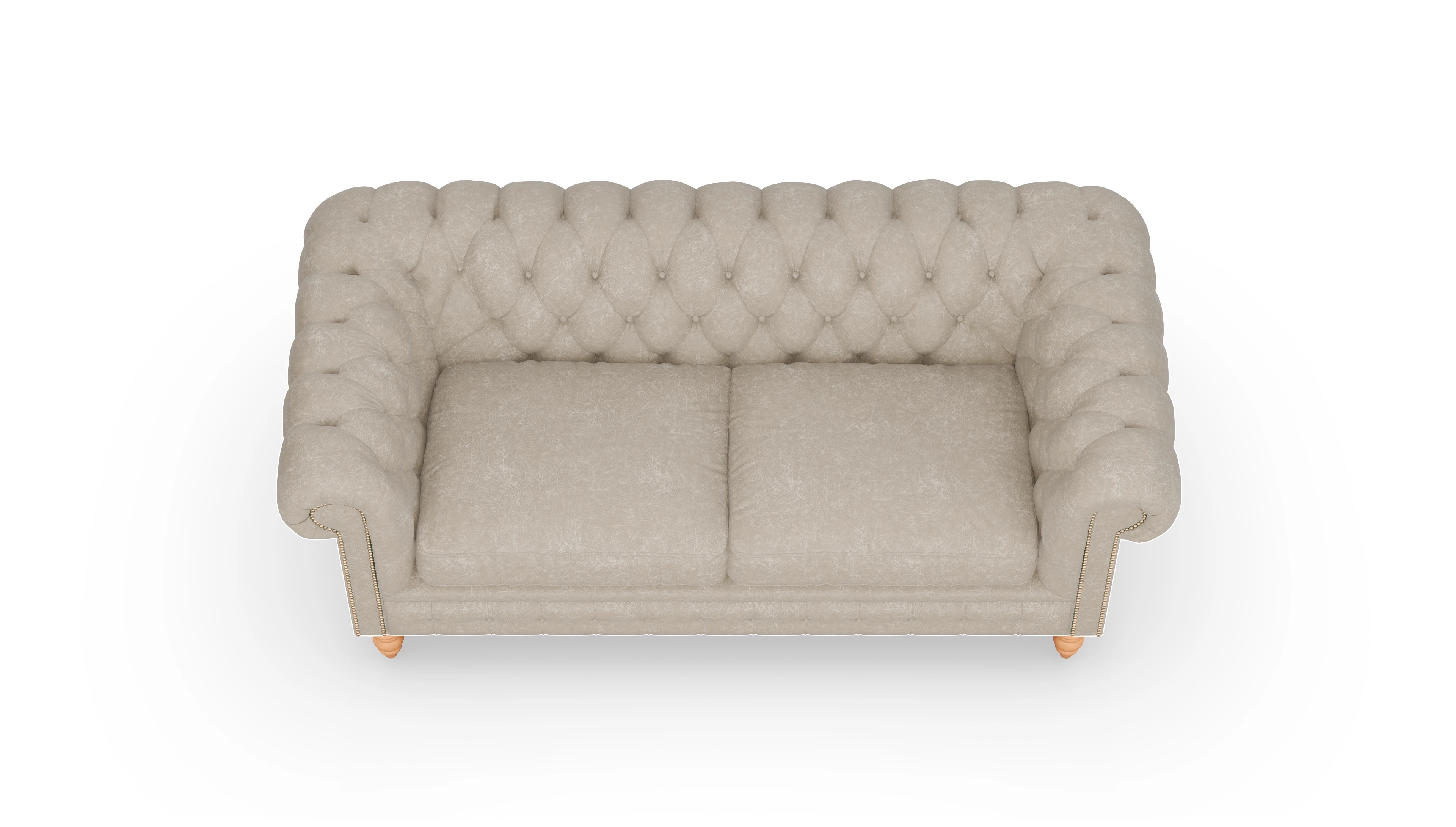Ansicht des Produktes Bennet 3-Sitzer in Leder beige