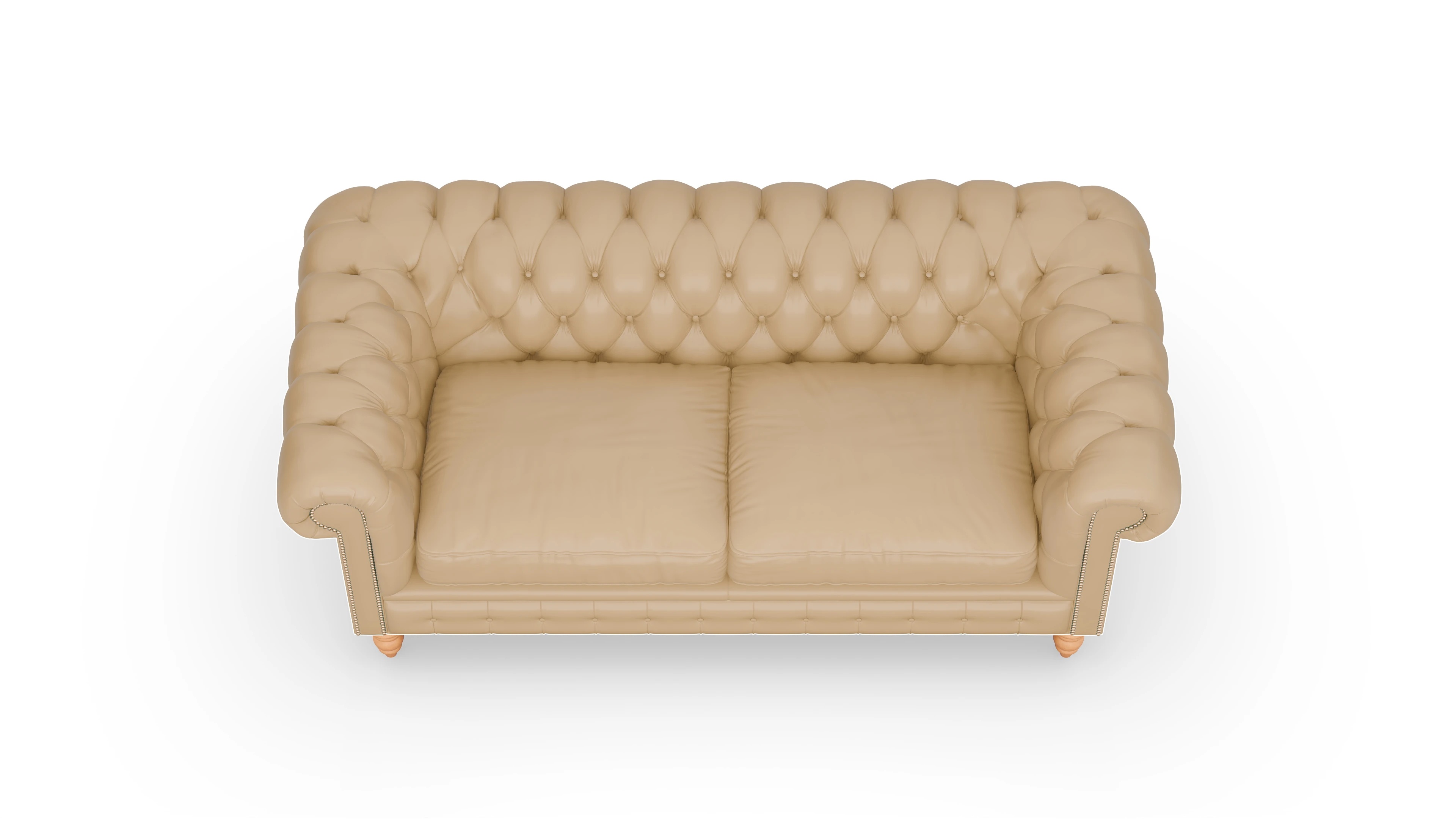 Ansicht des Produktes Bennet 3-Sitzer in Leder beige