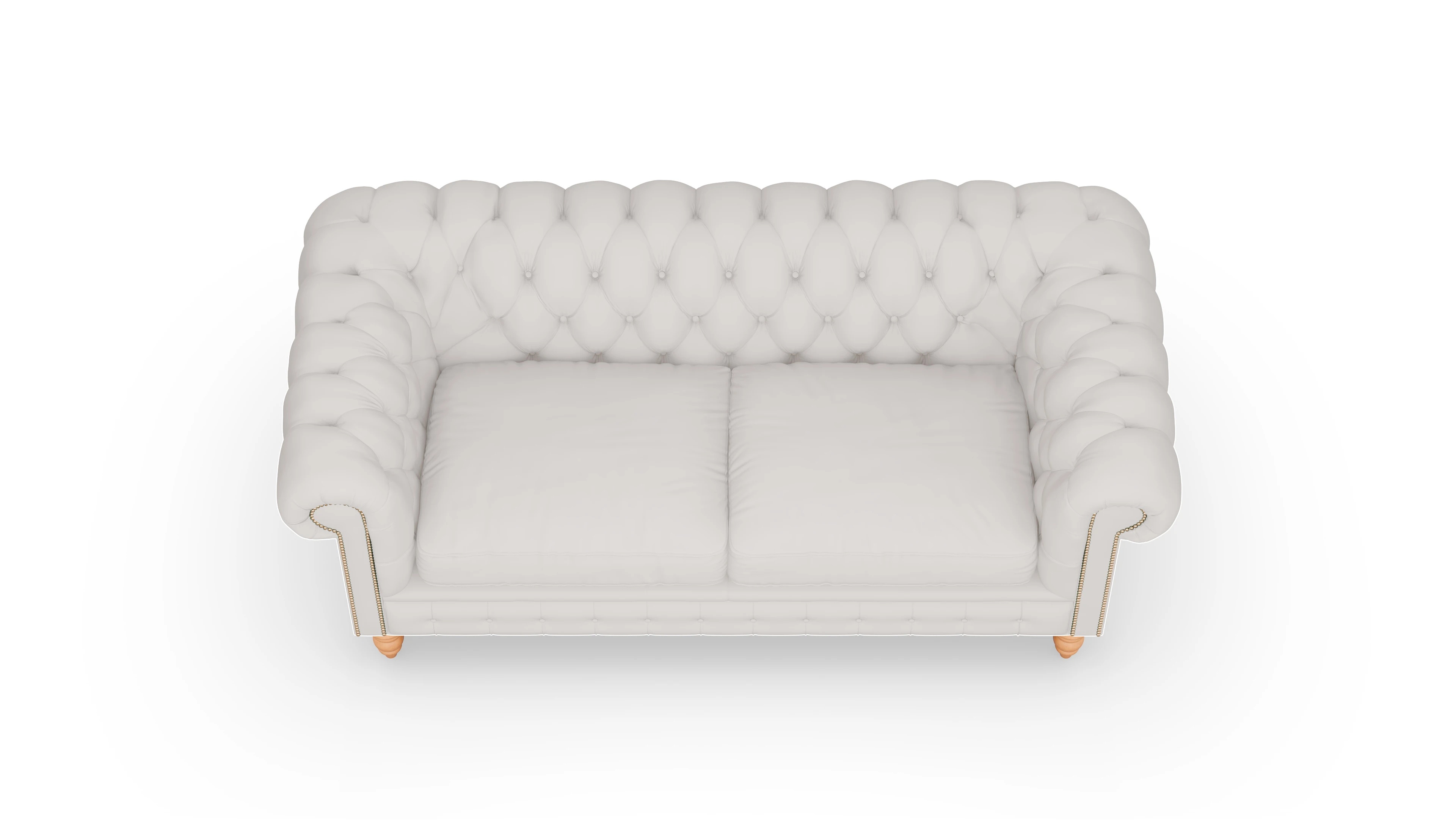 Ansicht des Produktes Bennet 3-Sitzer in Leder weiß