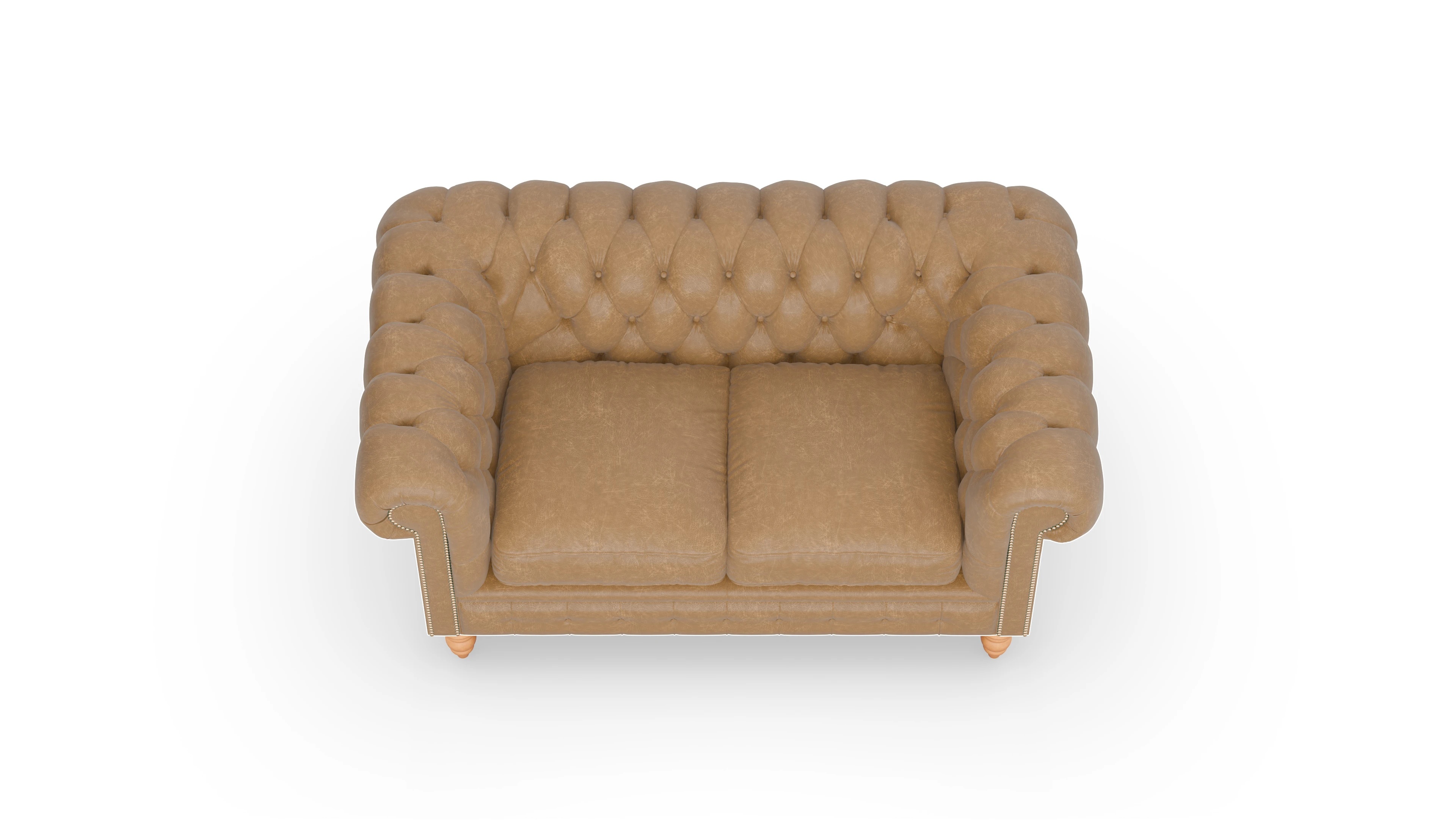 Ansicht des Produktes Bennet 2-Sitzer in Leder beige