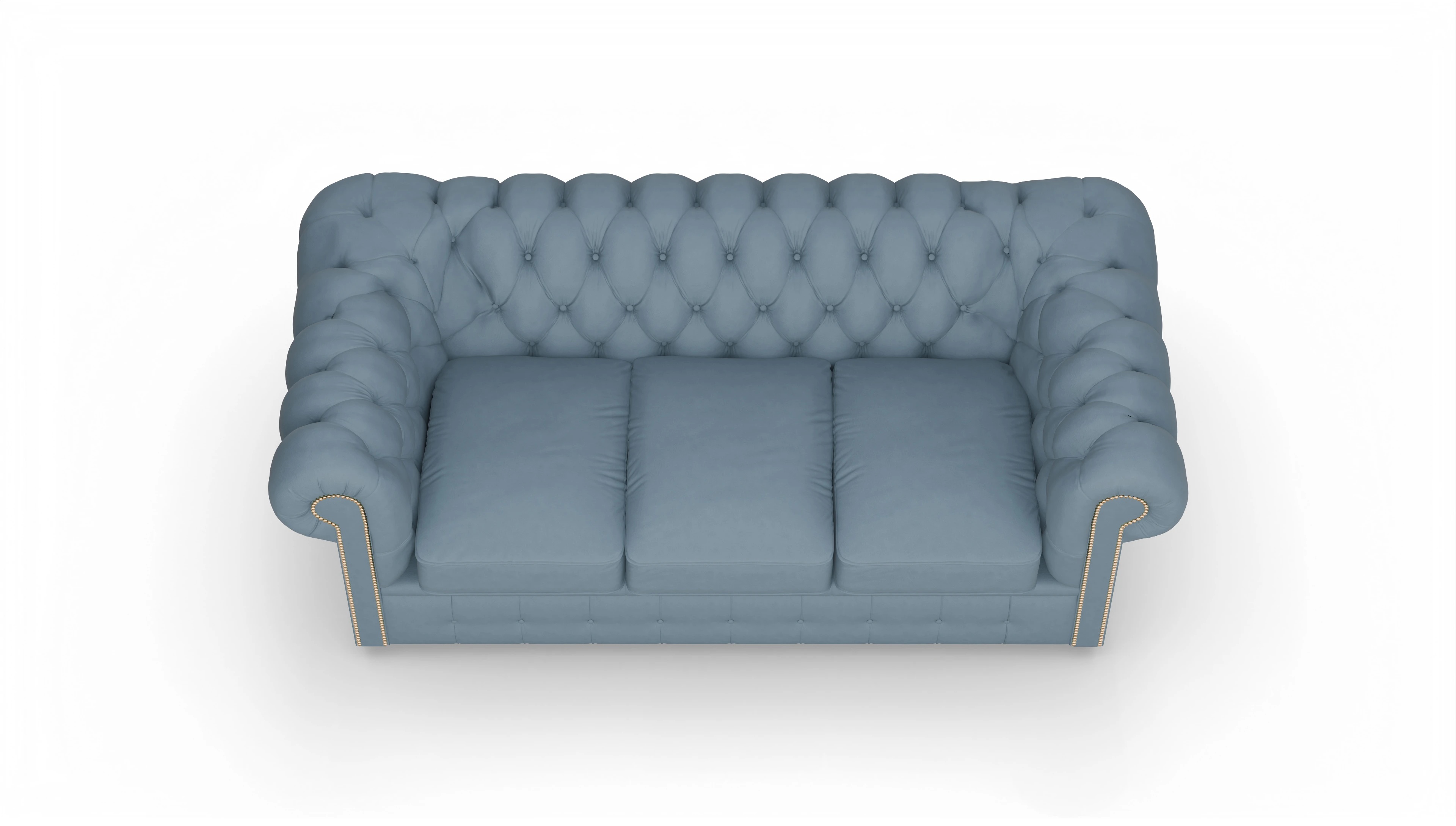 Ansicht des Produktes Brighton 3-Sitzer in Leder blau