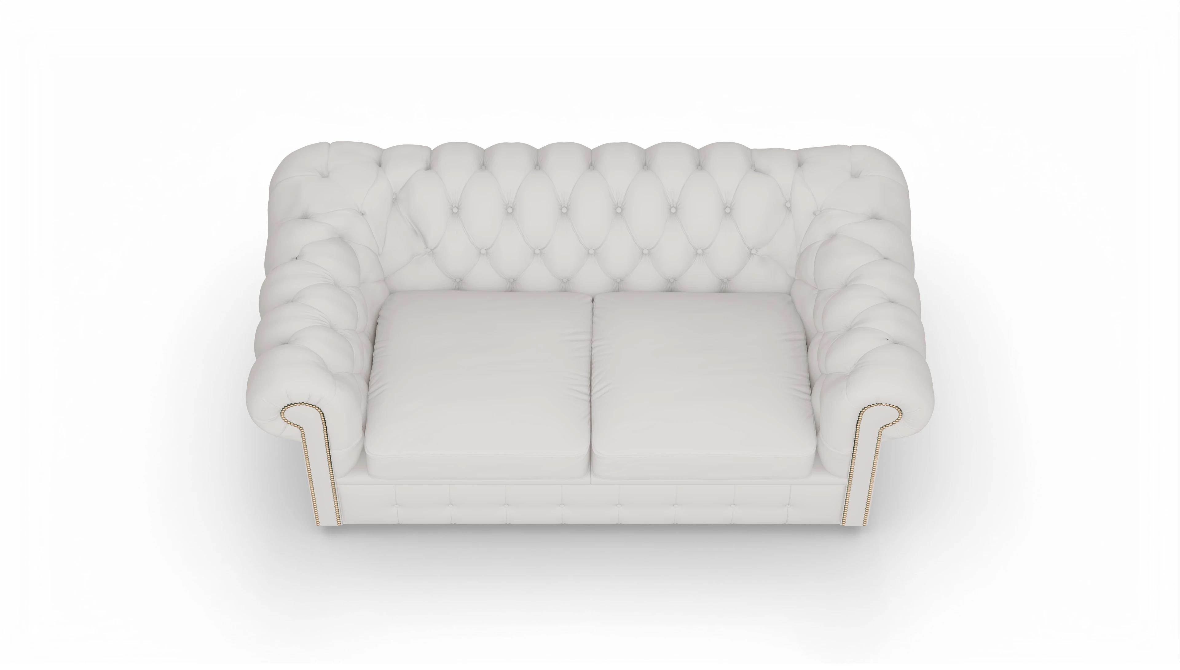 Chesterfield Sofa Brighton Ansicht des Produktes Brighton 2,5-Sitzer in Leder weiß
