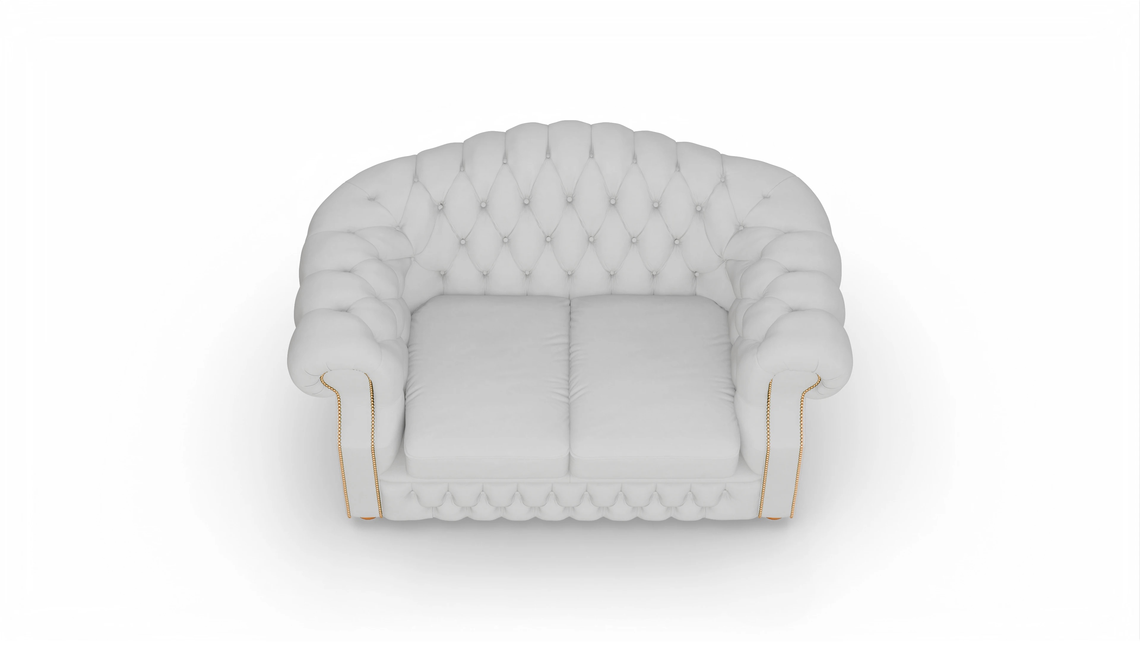 Ansicht des Produktes Yates 2-Sitzer in Leder weiß