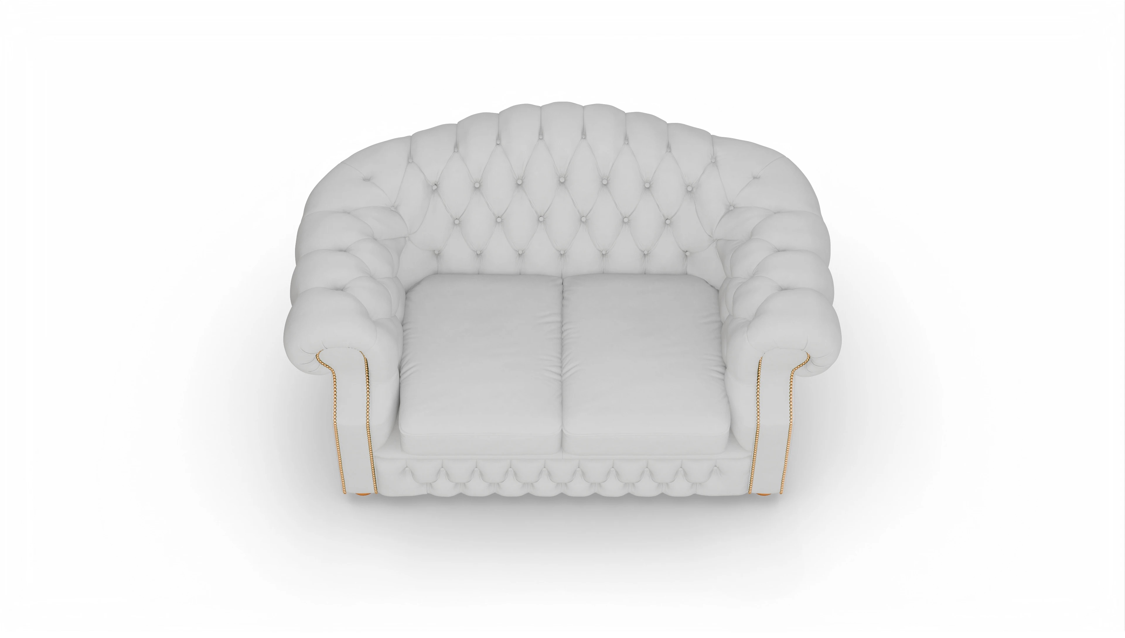 Ansicht des Produktes Yates 3-Sitzer in Leder weiß