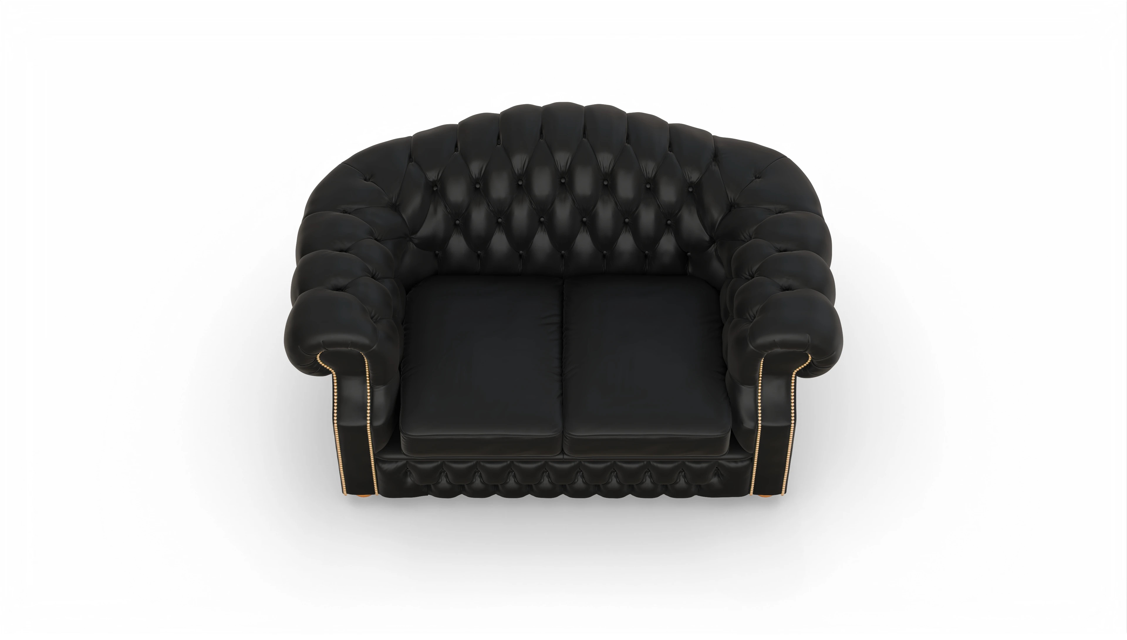 Ansicht des Produktes Yates 3-Sitzer in Leder schwarz