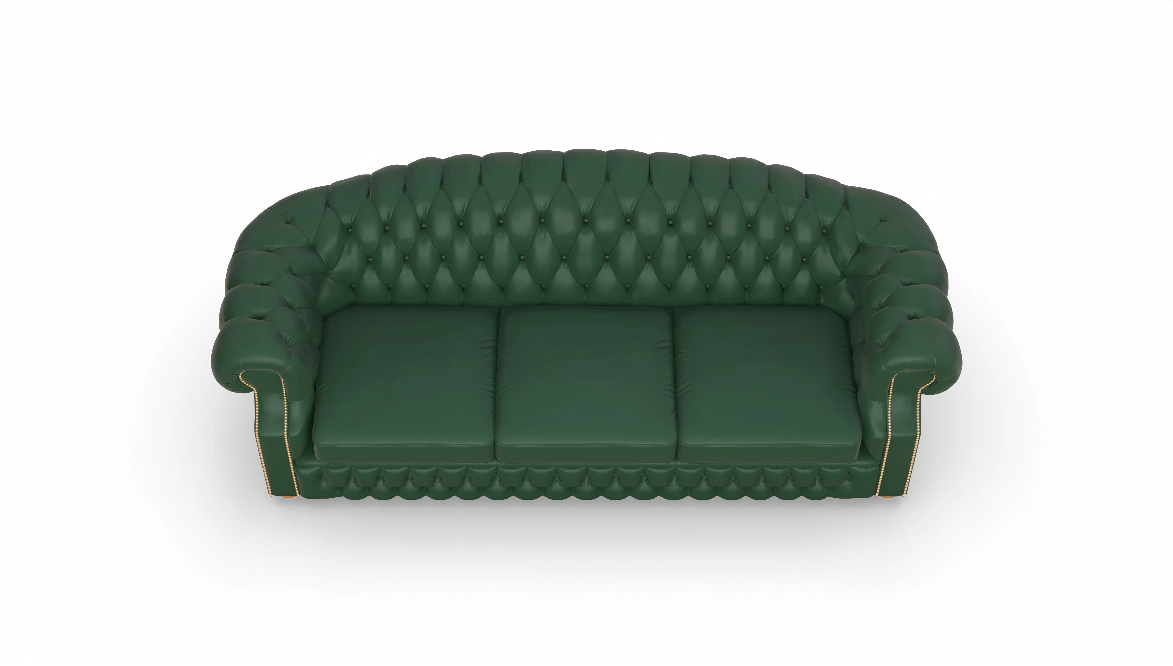 Chesterfield Sofa Yates Ansicht des Produktes Yates 4-Sitzer in Leder grün