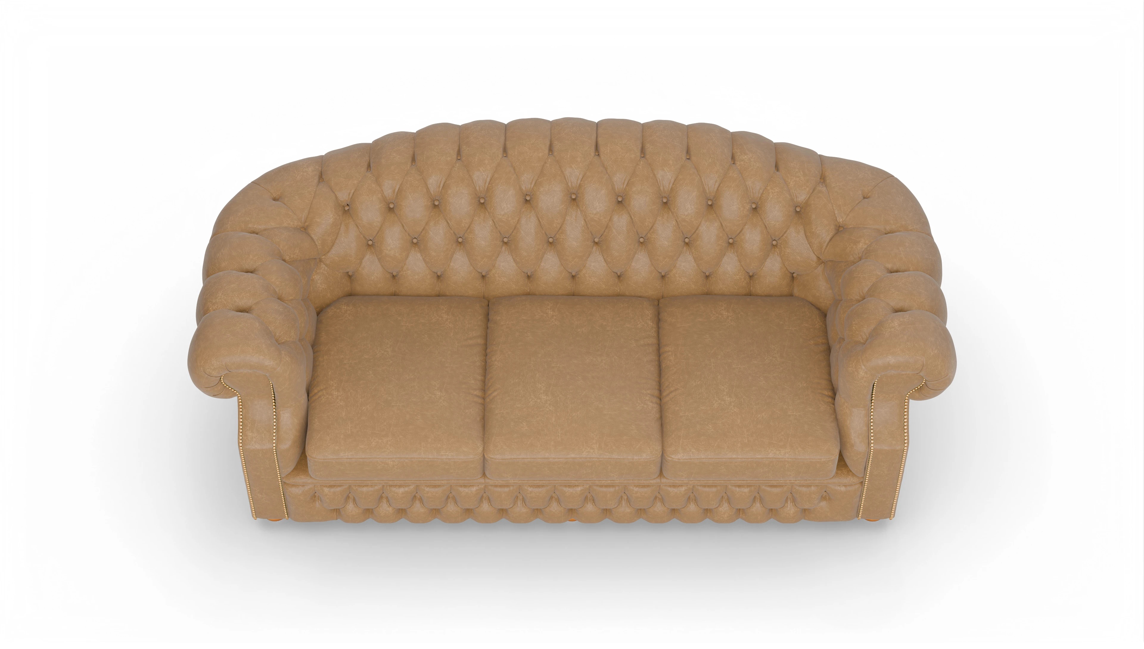 Ansicht des Produktes Yates 3,5-Sitzer in Leder beige