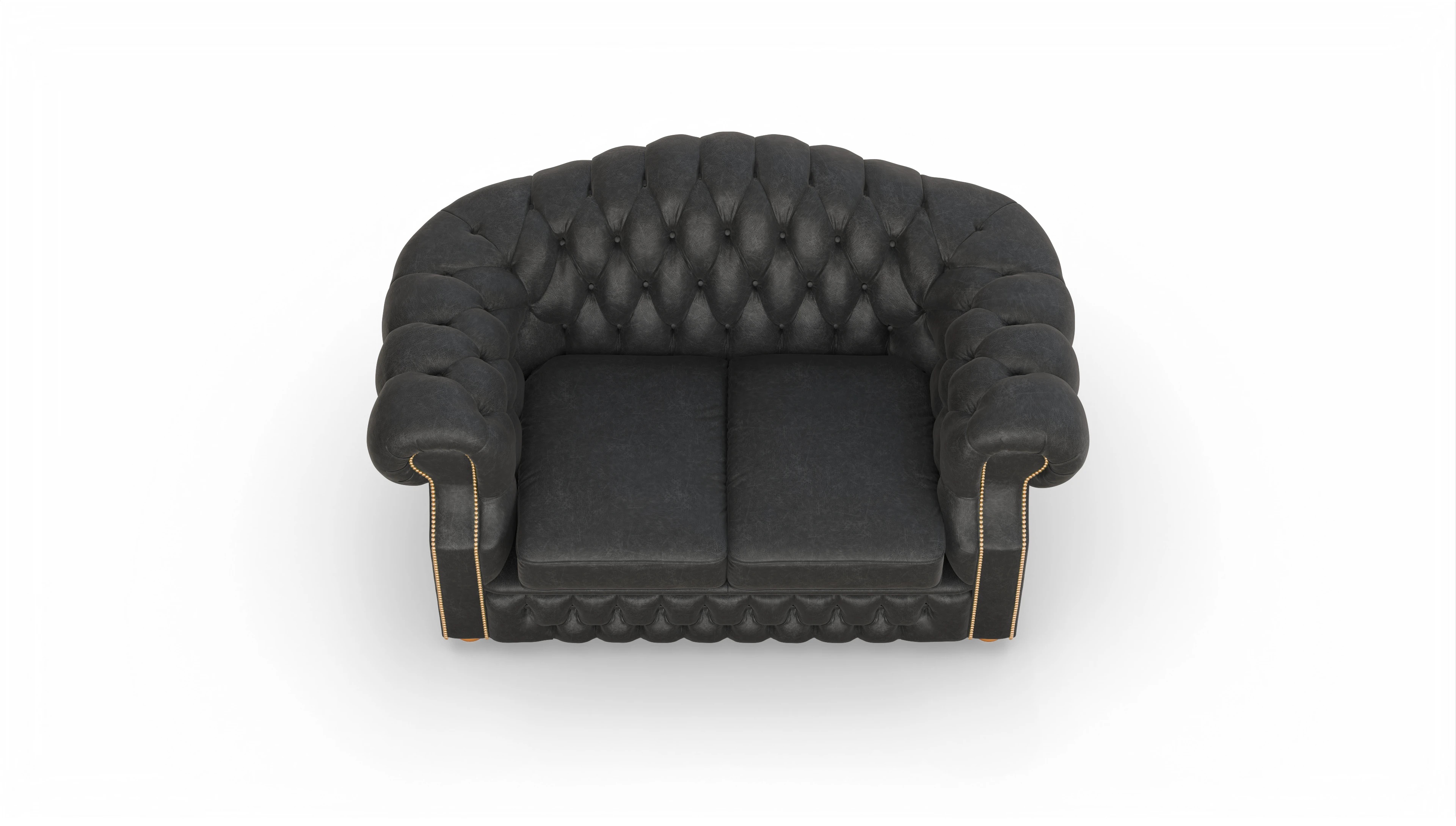 Ansicht des Produktes Yates 3-Sitzer in Leder schwarz