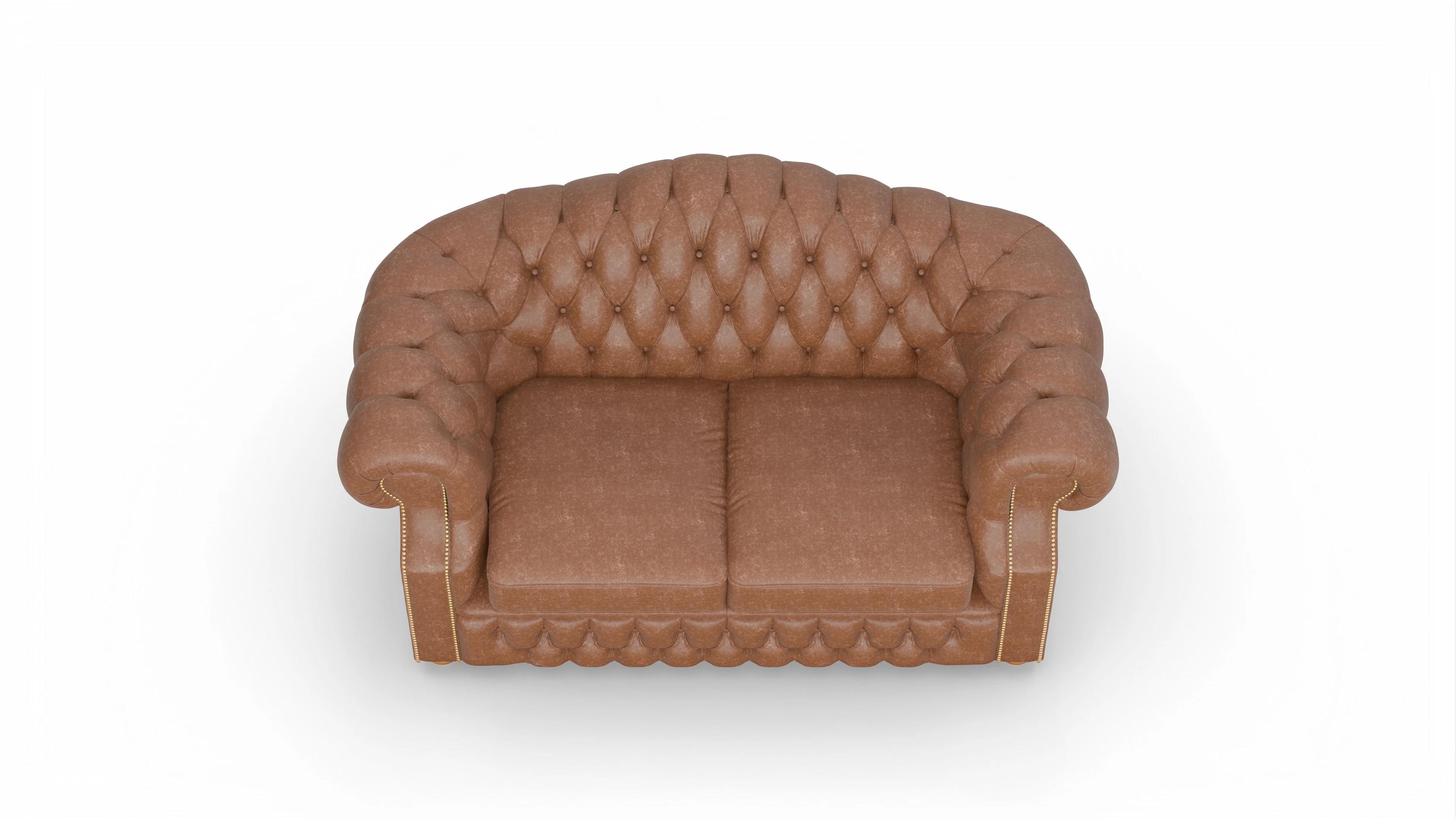 Chesterfield Sofa Yates Ansicht des Produktes Yates 2,5-Sitzer in Leder braun