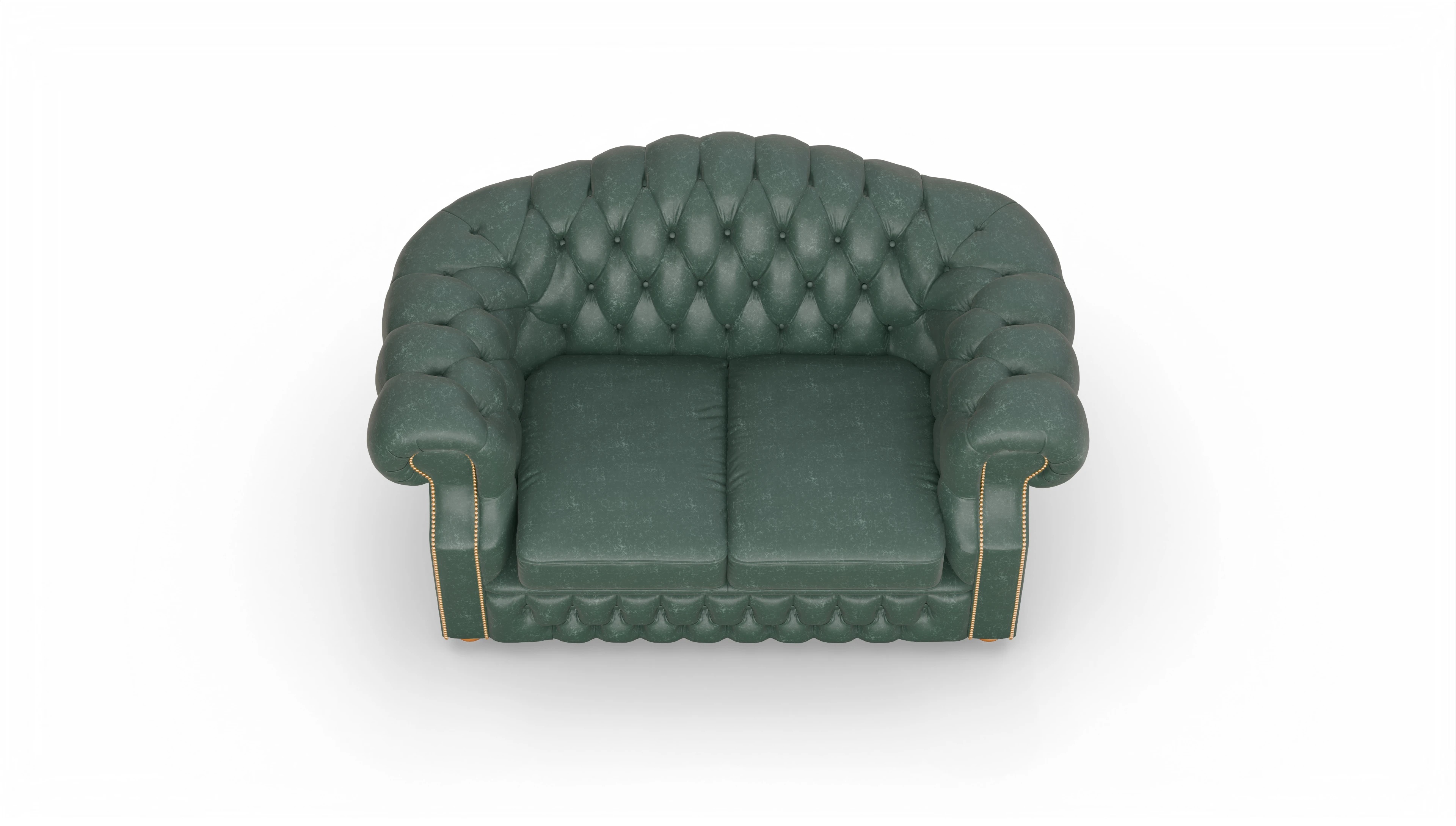 Chesterfield Sofa Yates Ansicht des Produktes Yates 3-Sitzer in Leder grün