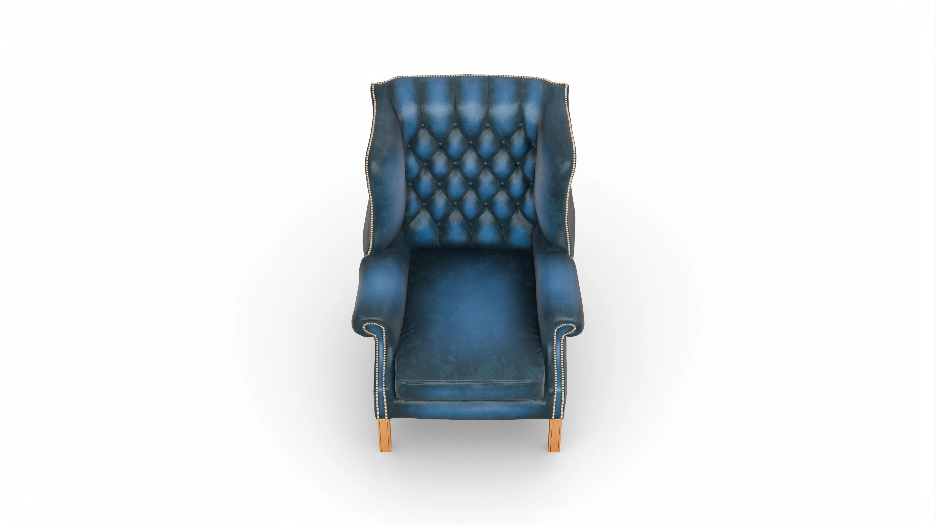 Ansicht des Produktes Francisco Sessel in Leder blau