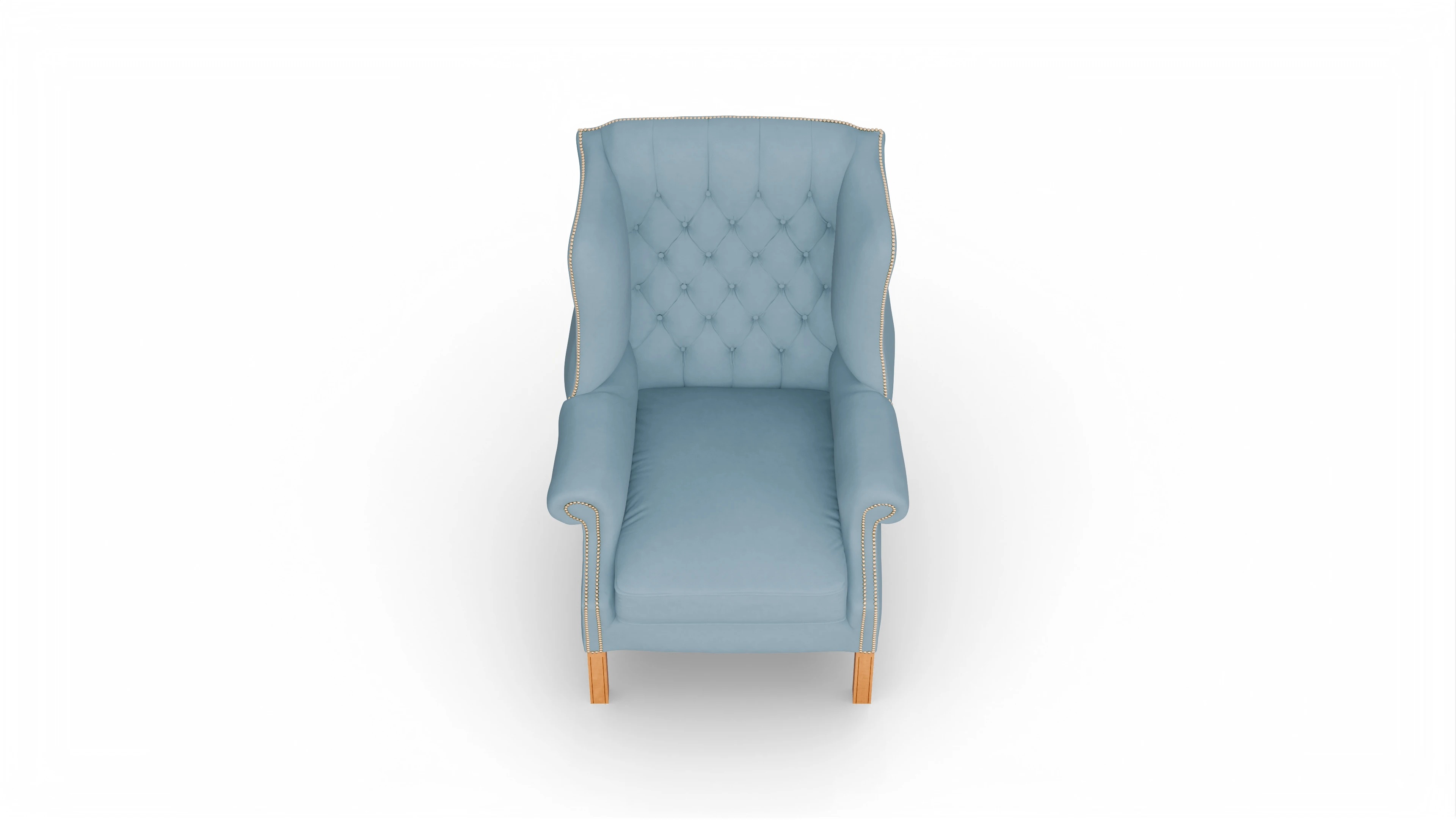 Ansicht des Produktes Francisco Sessel in Leder blau