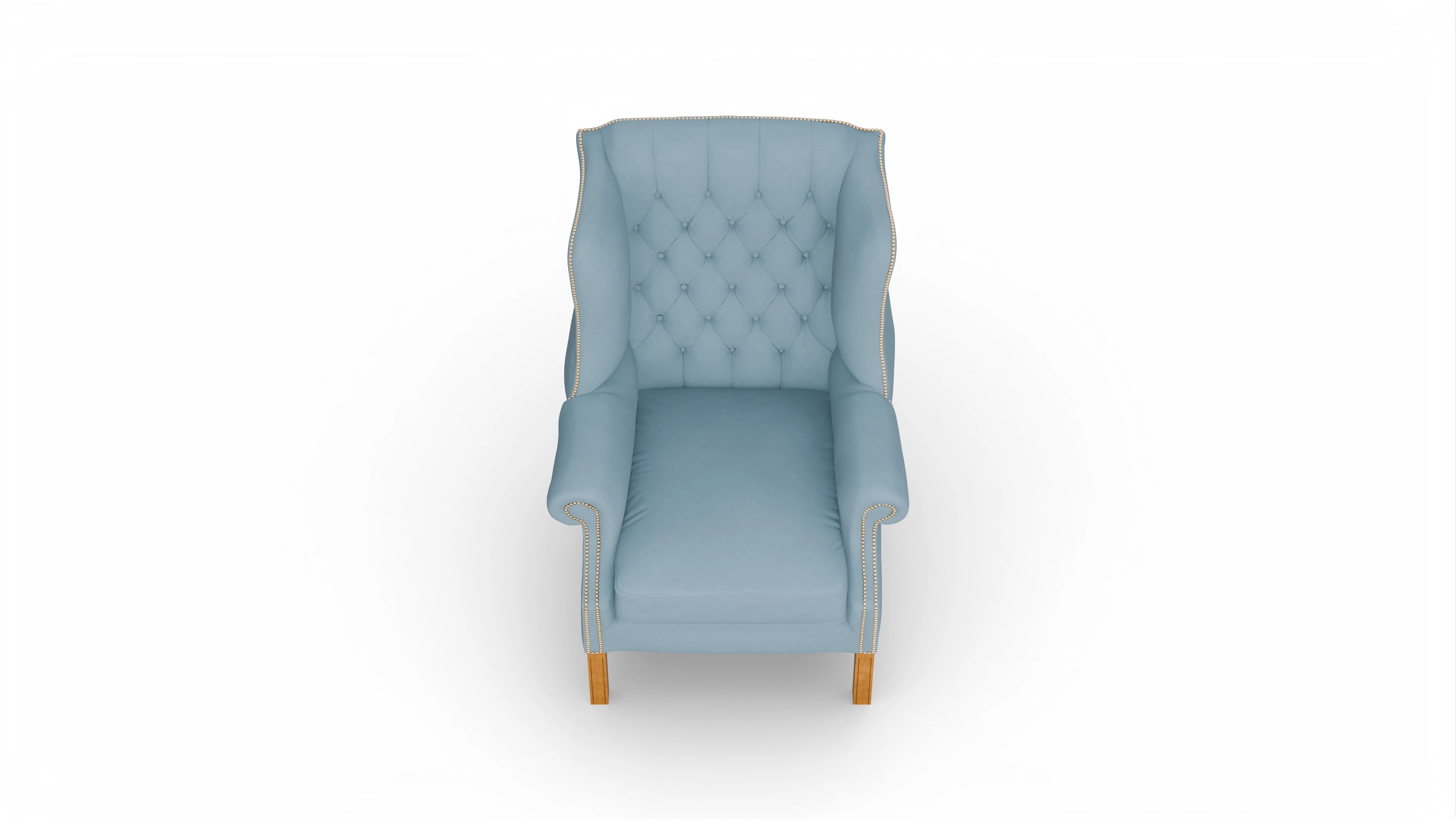 Ansicht des Produktes Francisco Sessel in Leder blau