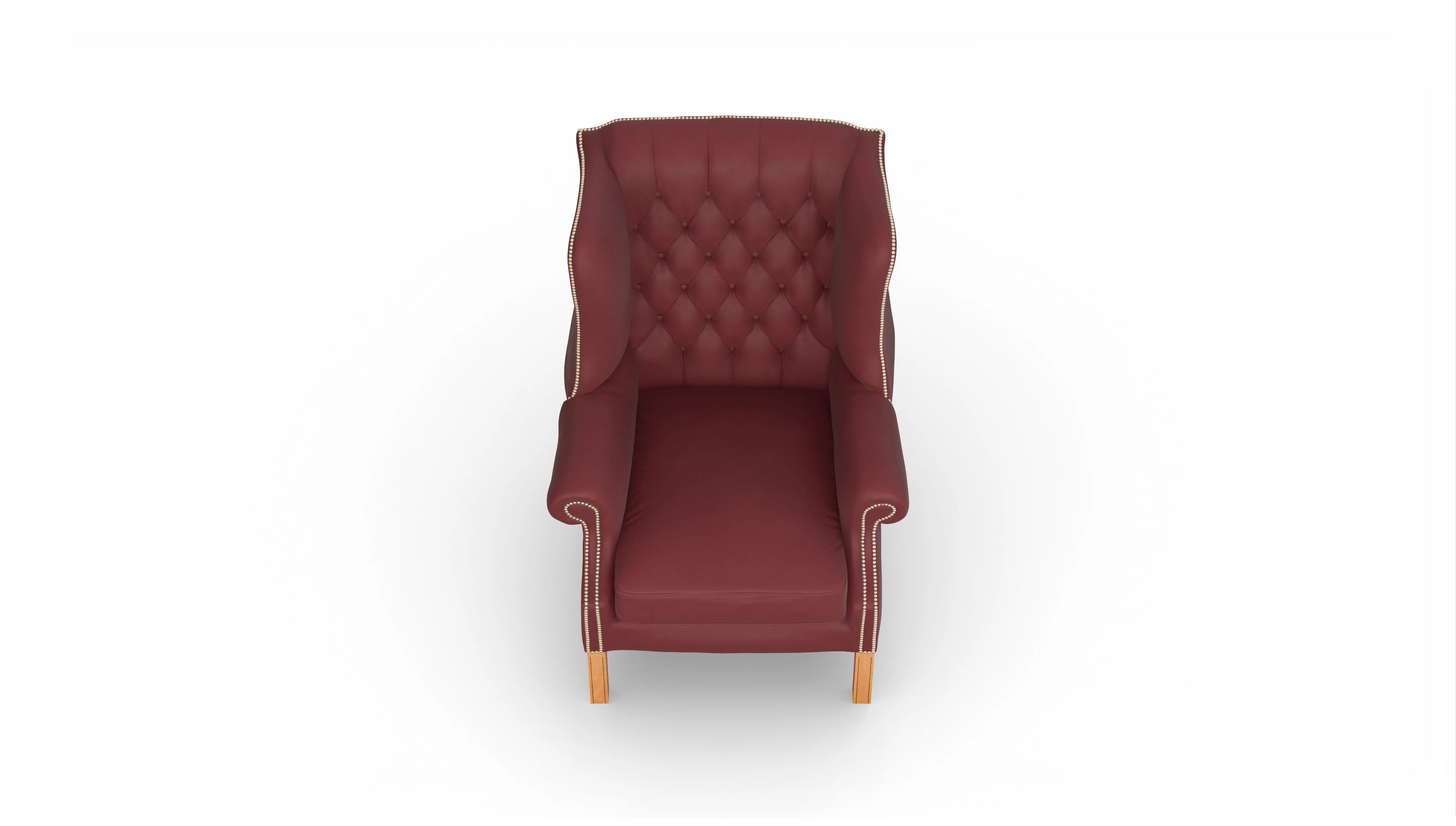 Ansicht des Produktes Francisco Sessel in Leder rot