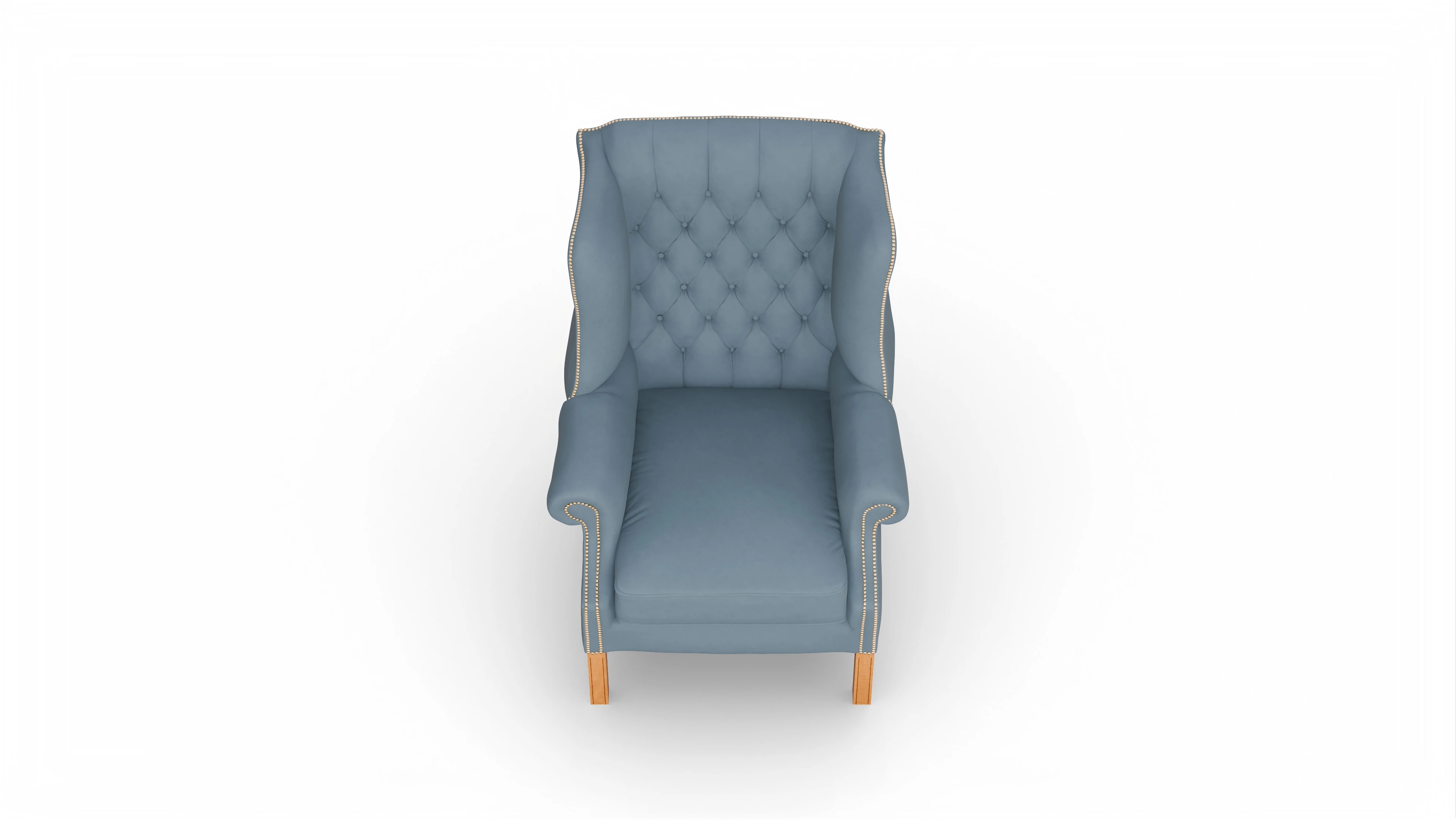 Ansicht des Produktes Francisco Sessel in Leder blau