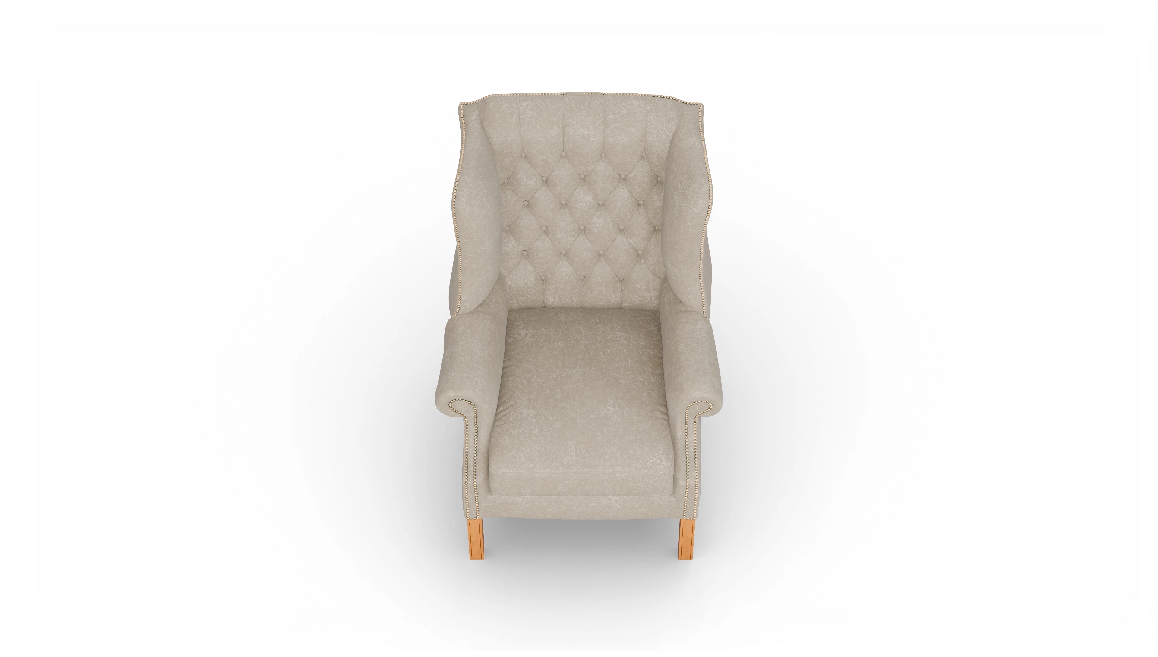 Ansicht des Produktes Francisco Sessel in Leder beige