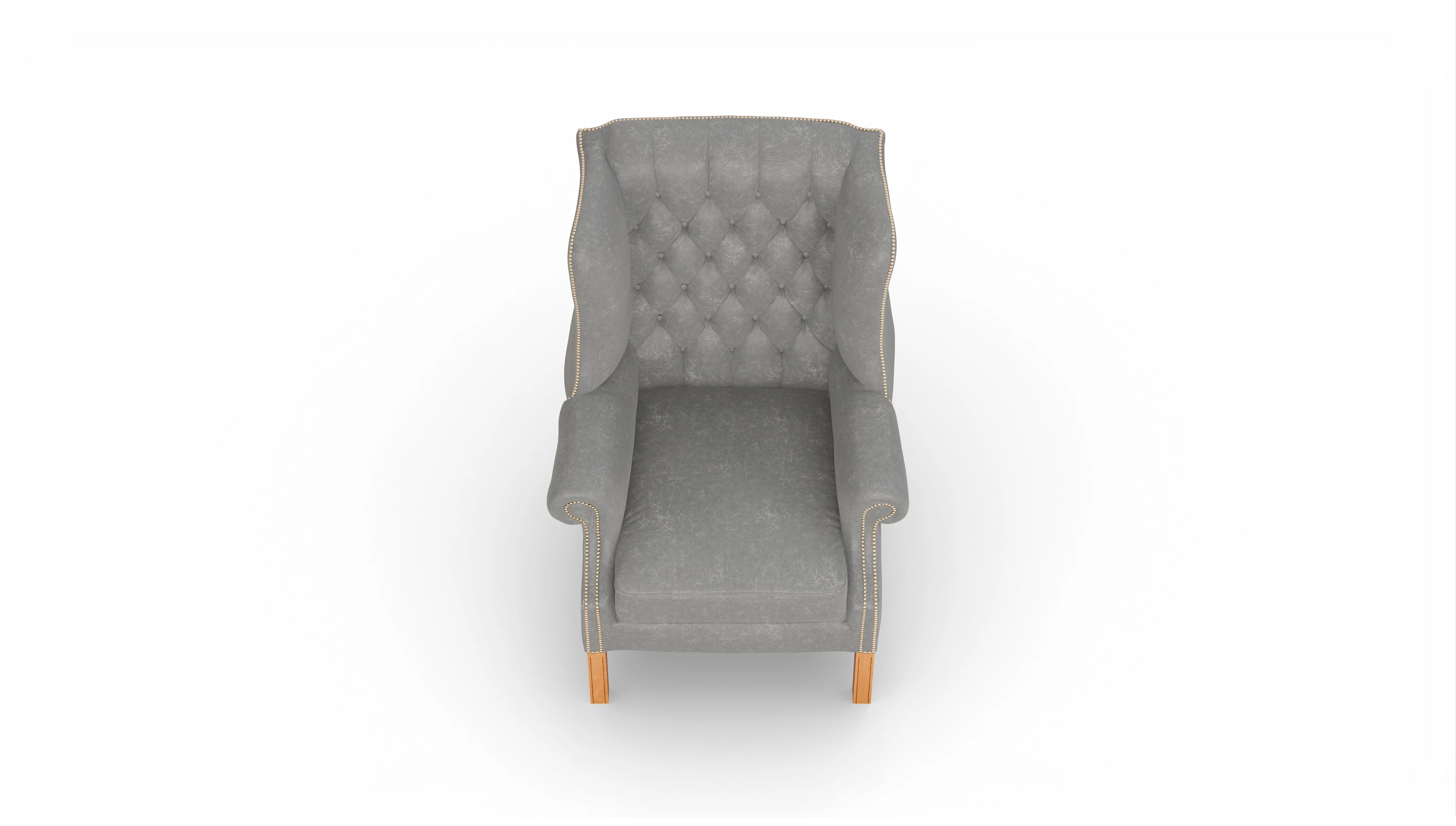 Ansicht des Produktes Francisco Sessel in Leder grau