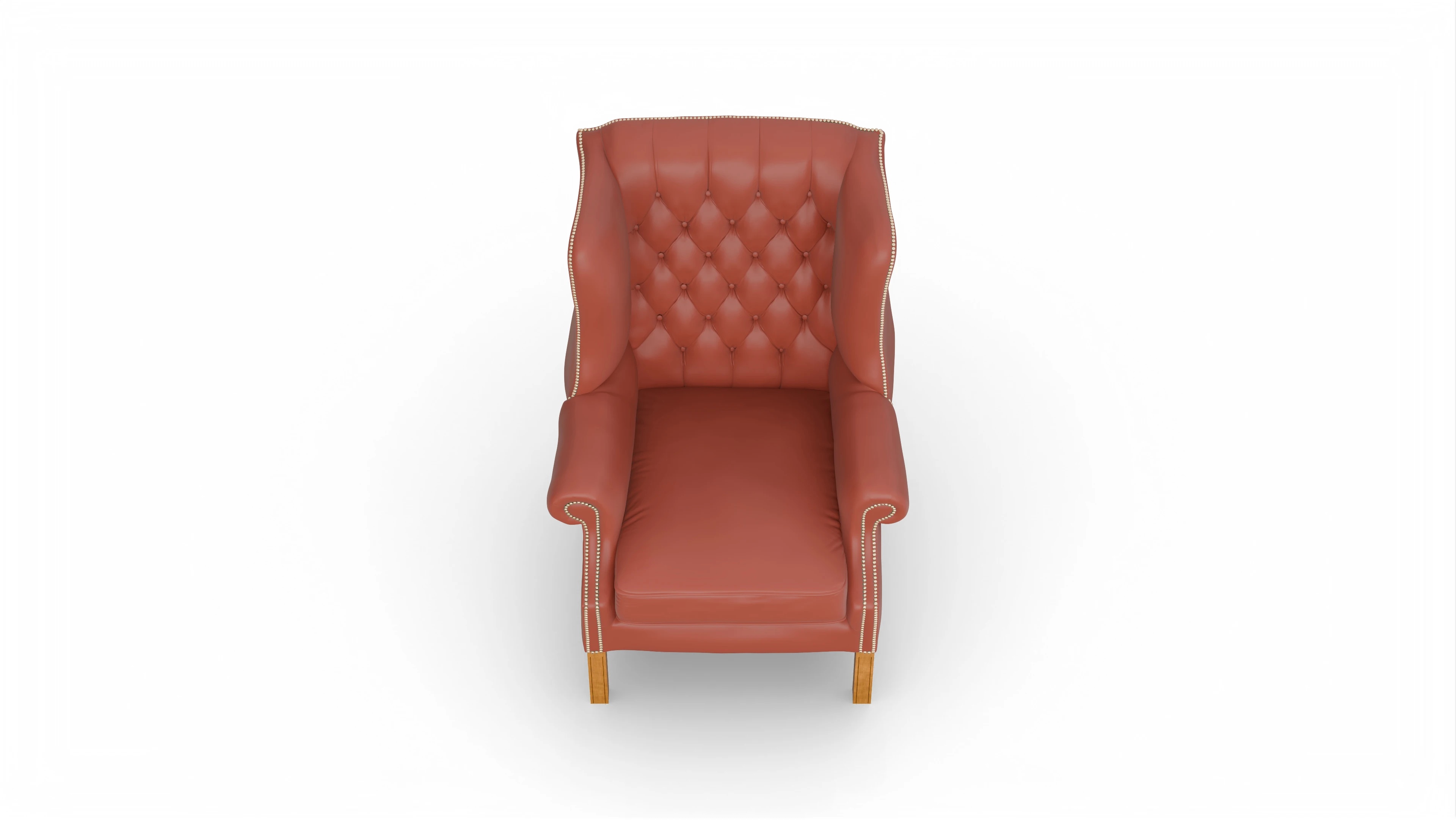 Ansicht des Produktes Francisco Sessel in Leder orange