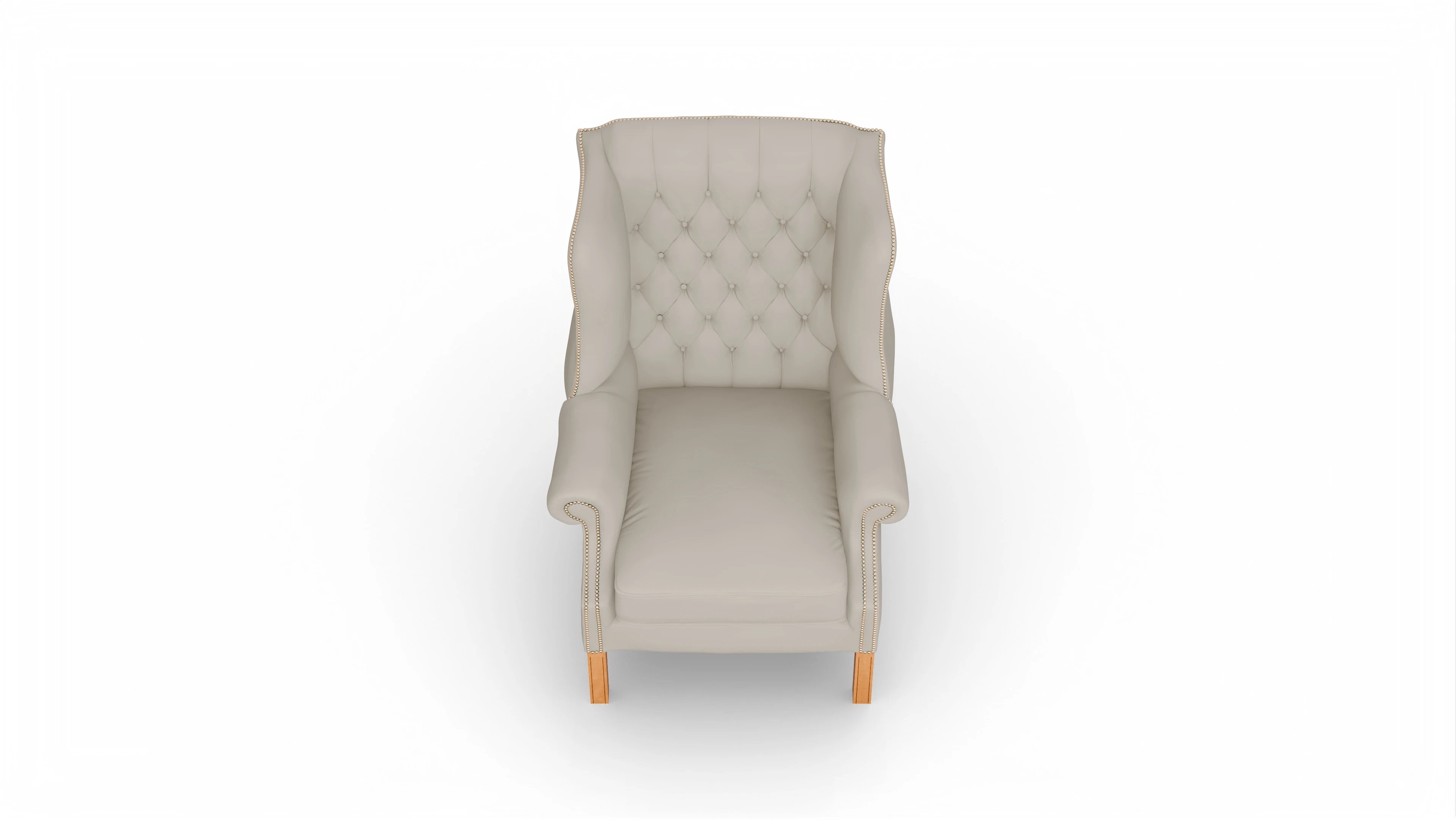 Ansicht des Produktes Francisco Sessel in Leder weiß