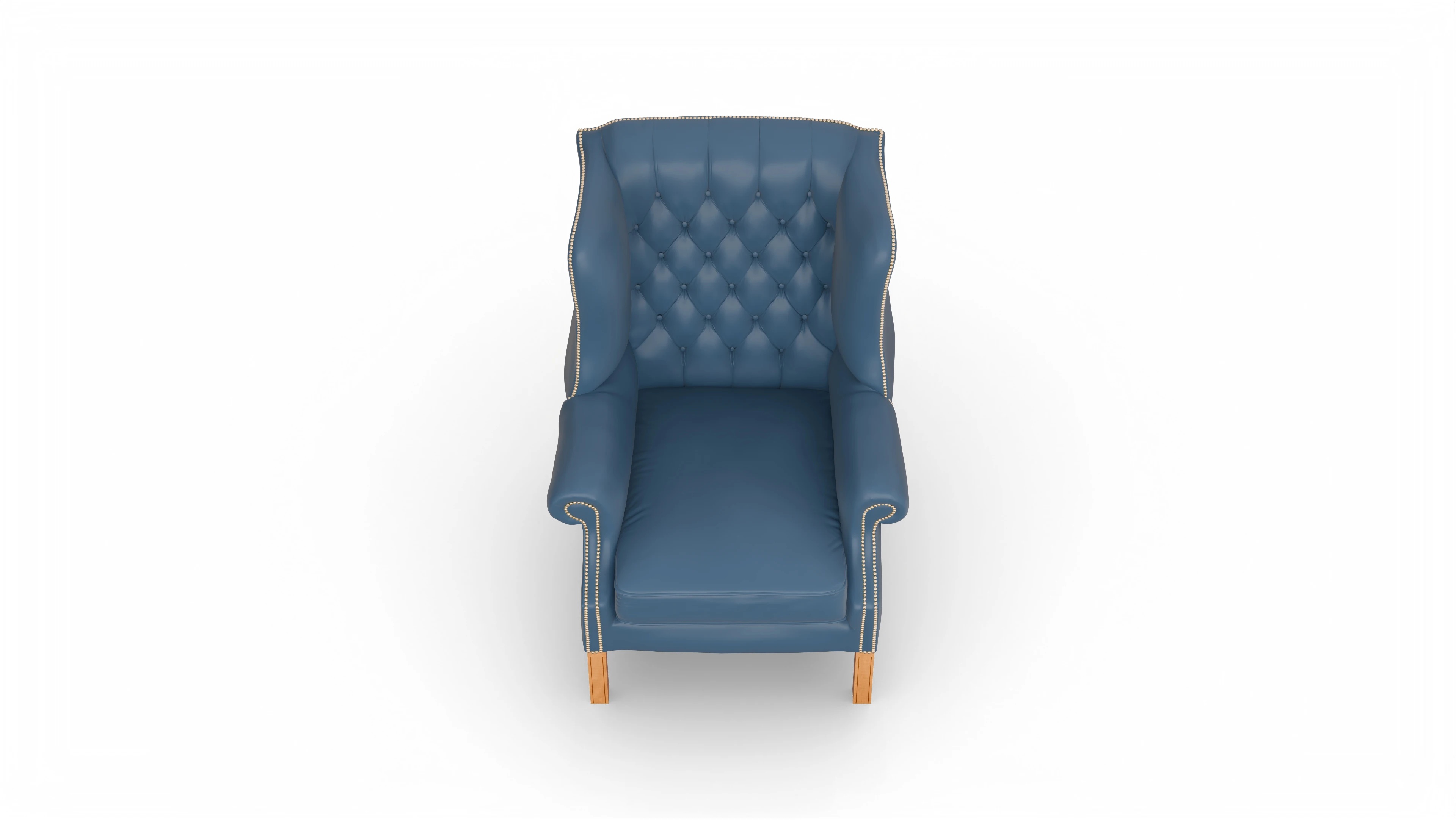 Ansicht des Produktes Francisco Sessel in Leder blau