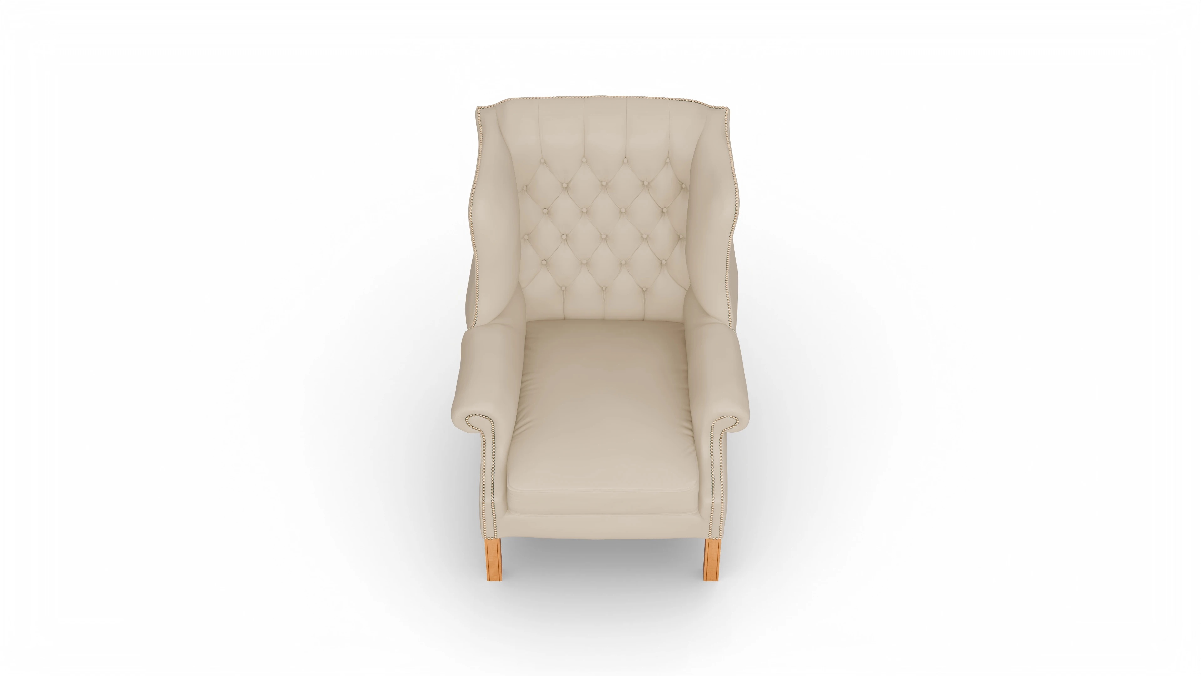 Ansicht des Produktes Francisco Sessel in Leder beige