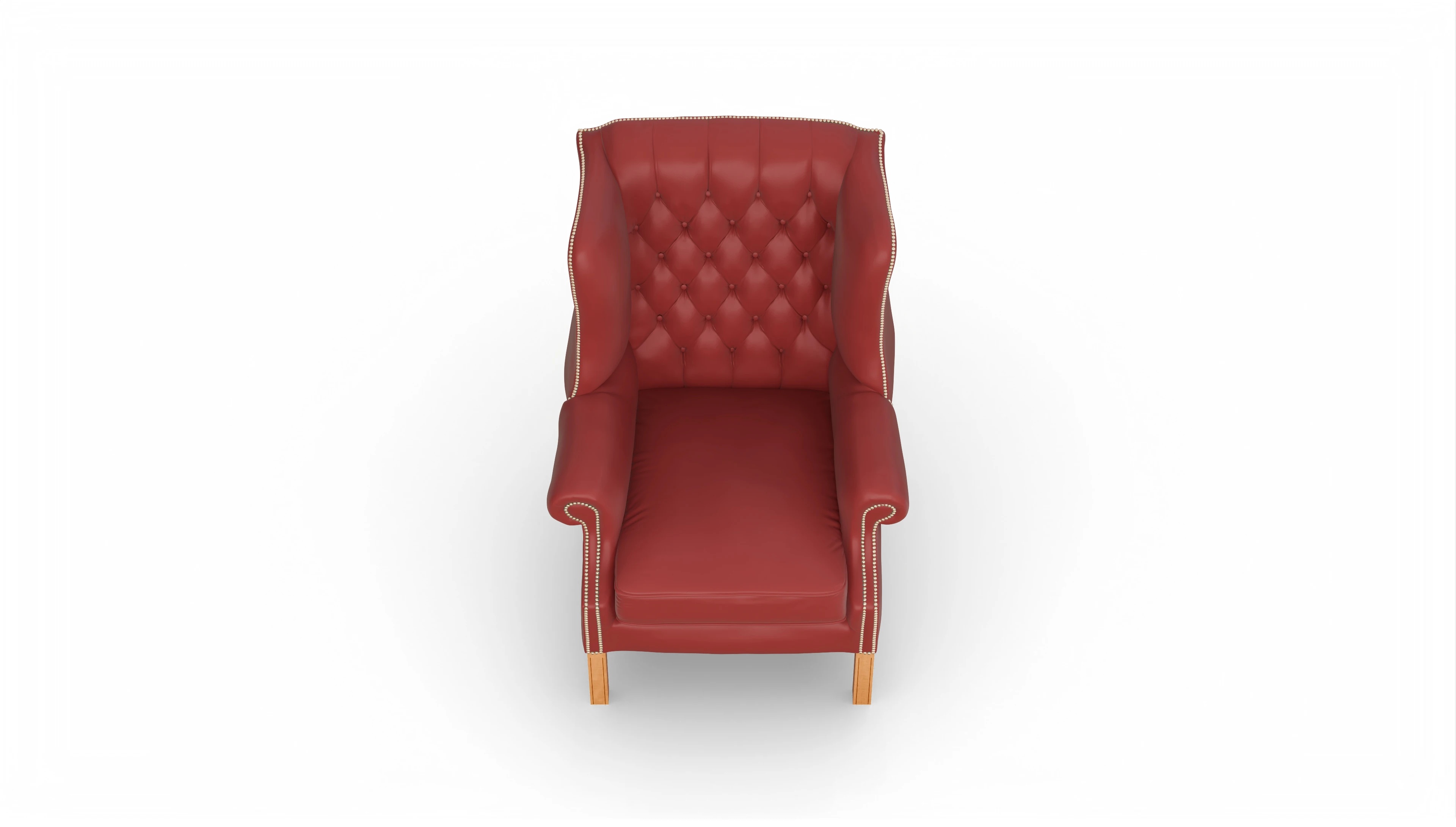 Ansicht des Produktes Francisco Sessel in Leder rot