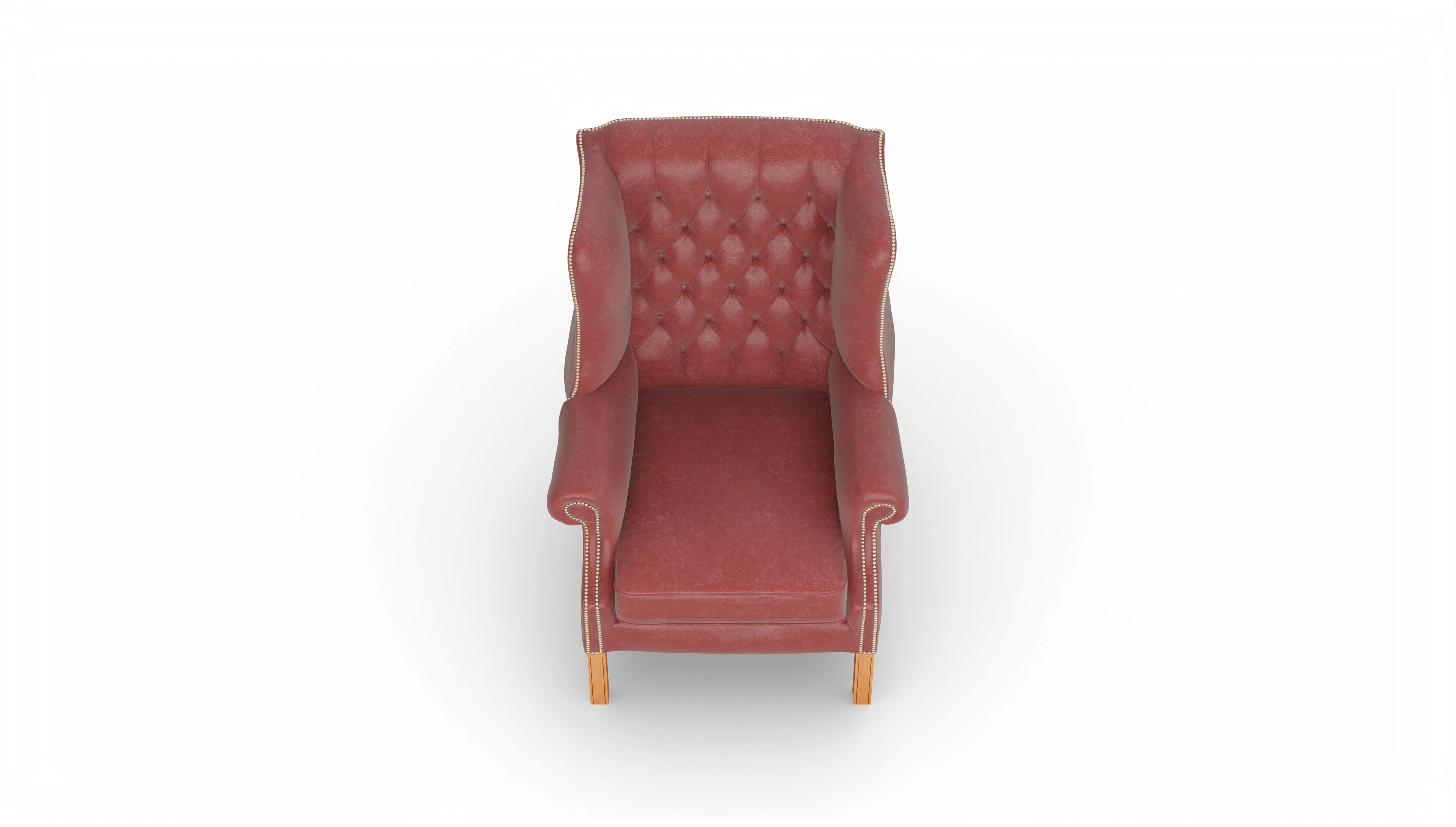 Ansicht des Produktes Francisco Sessel in Leder rot