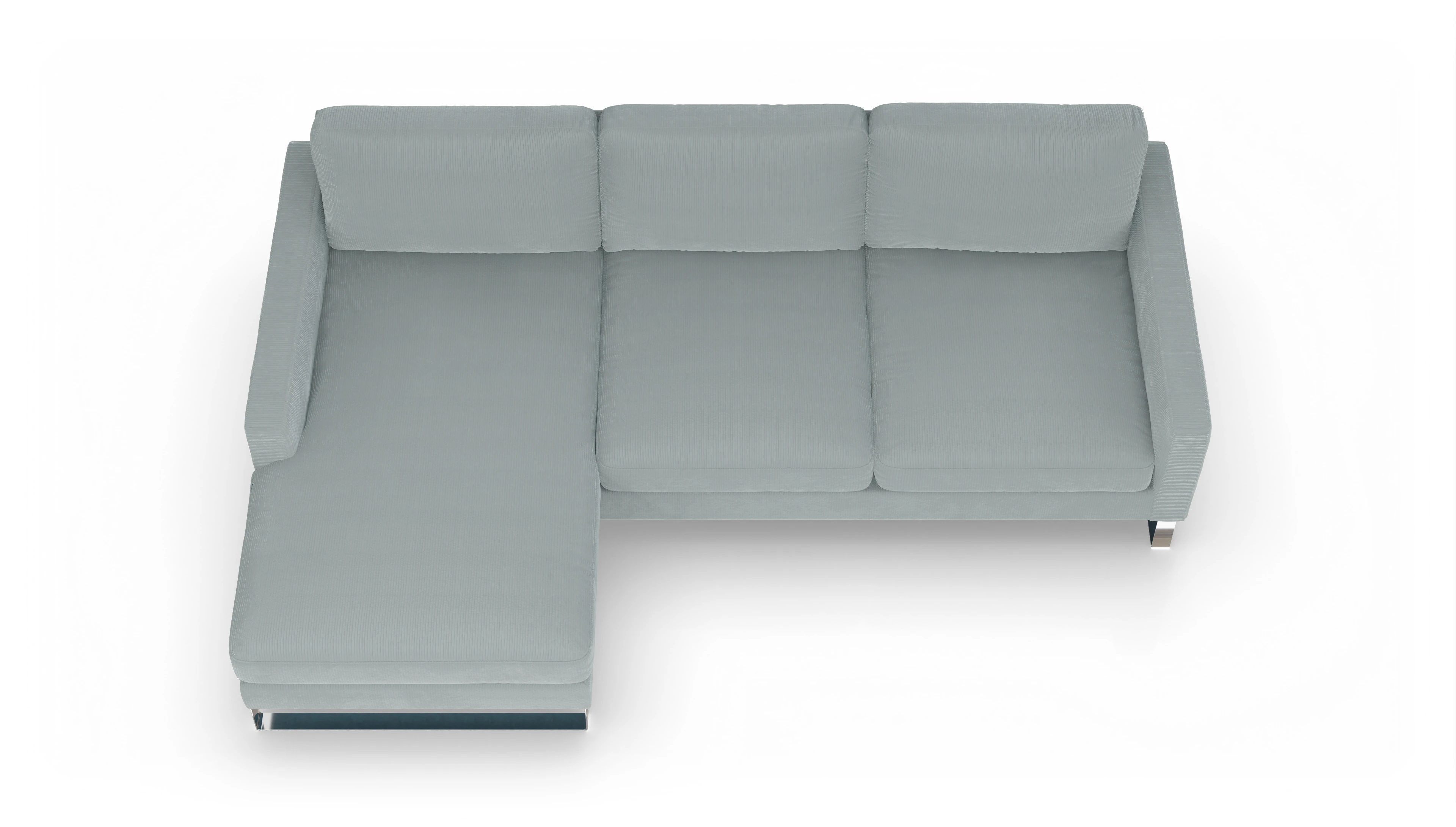 Ansicht des Produktes Cespon Sofa mit Rec links in Cord blau