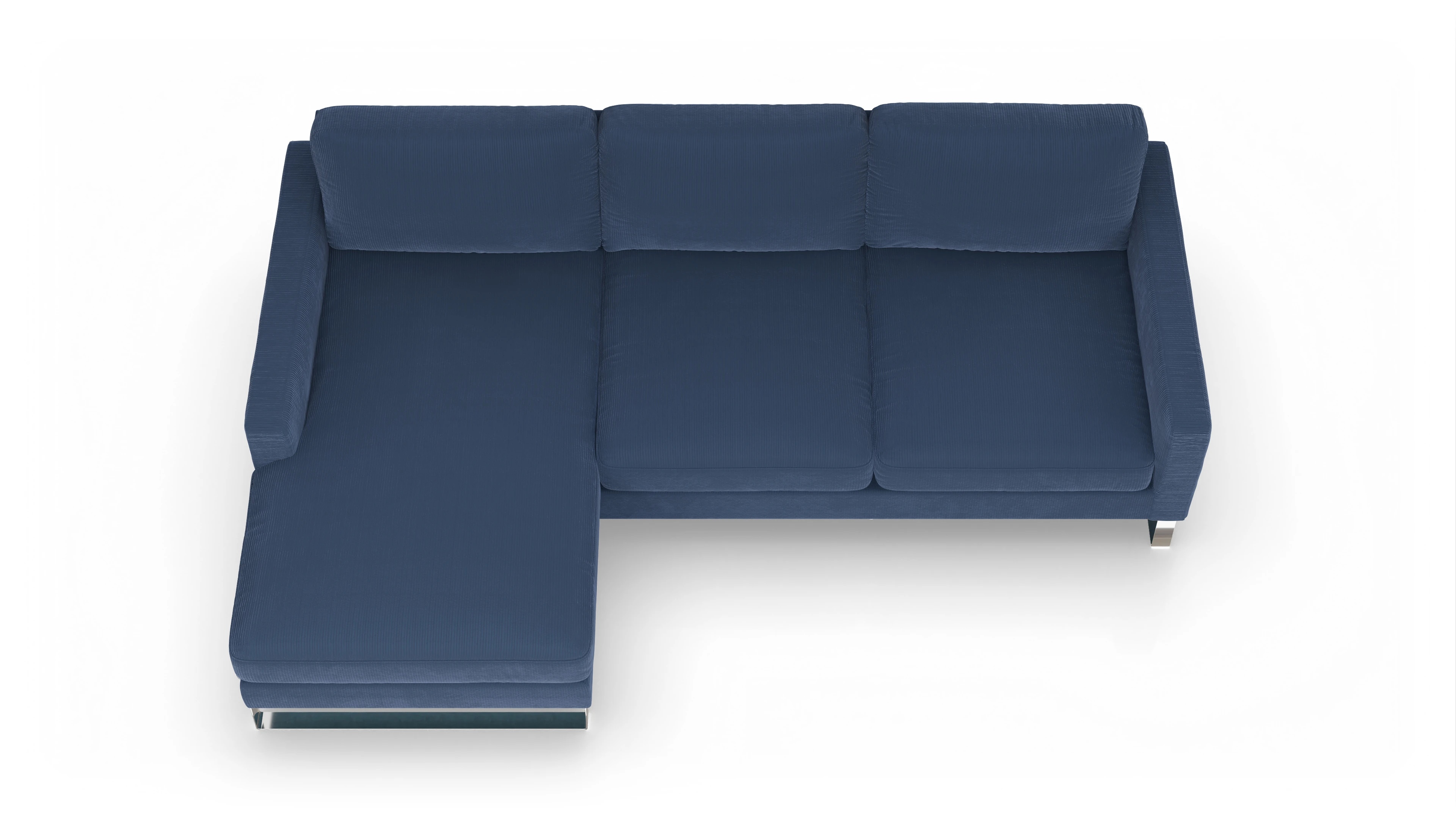 Ansicht des Produktes Cespon Sofa mit Rec links in Cord blau