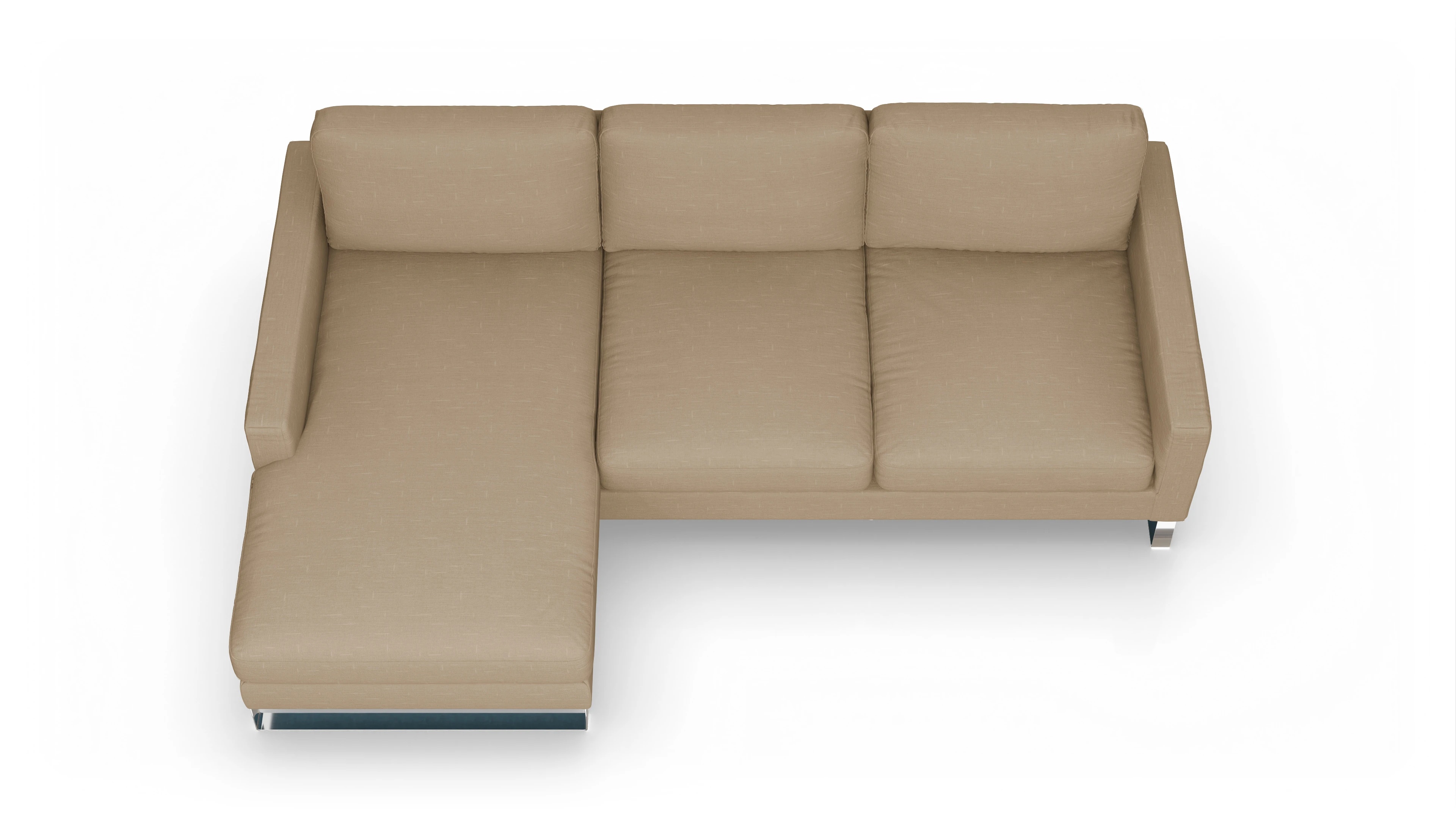 Ansicht des Produktes Cespon Sofa mit Rec links in Stoff braun