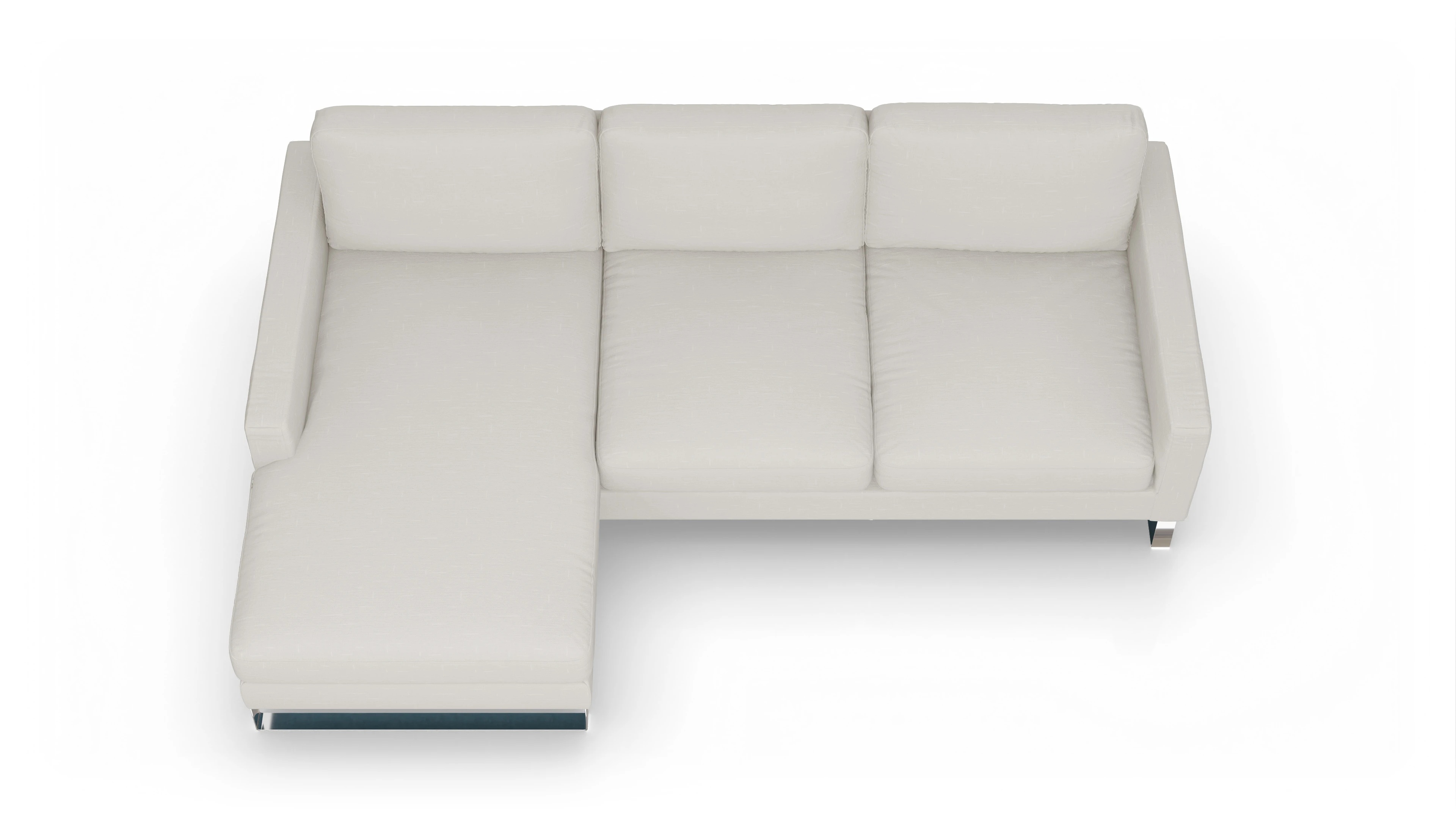 Ansicht des Produktes Cespon Sofa mit Rec links in Stoff weiß