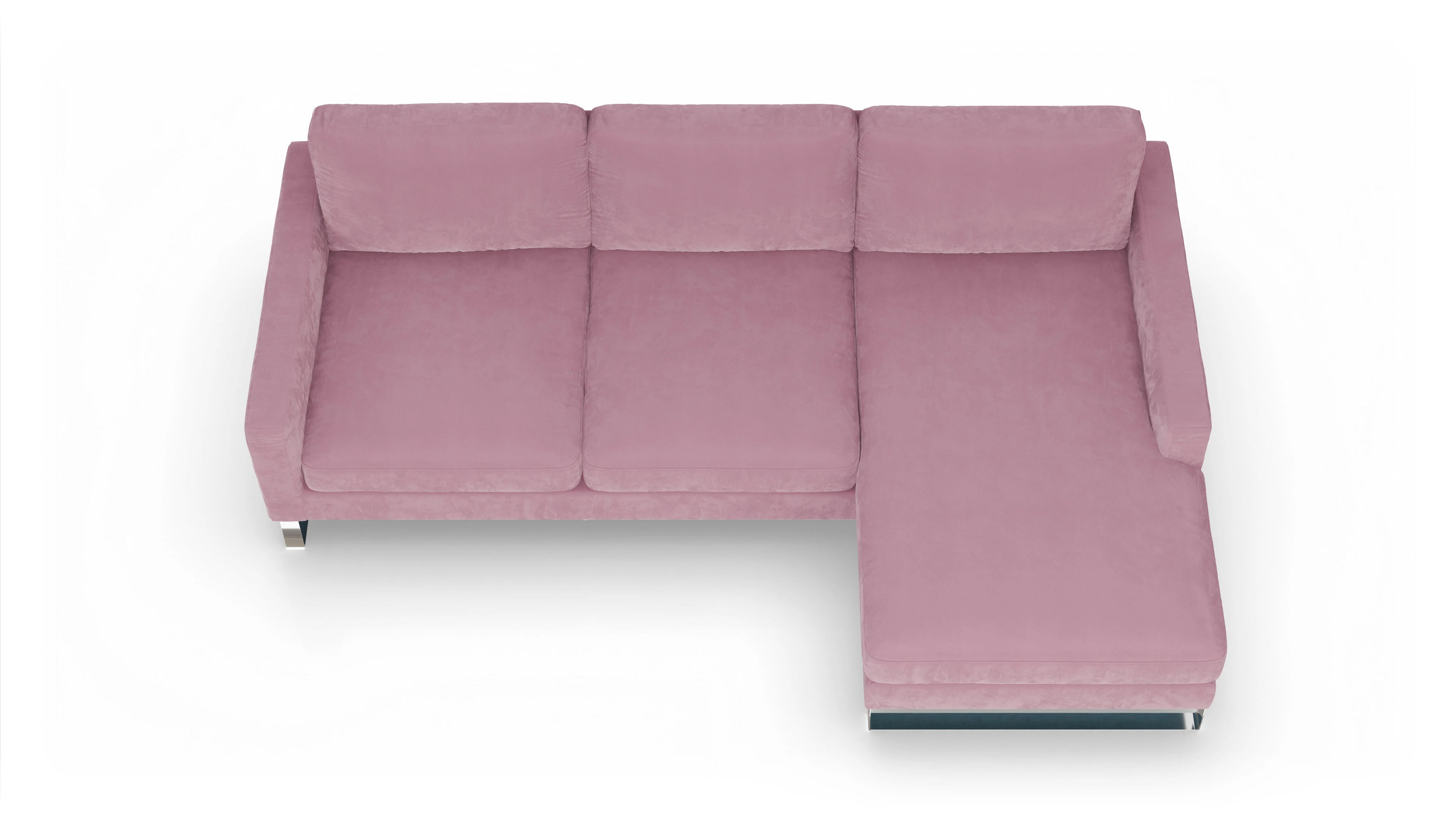 Ansicht des Produktes Cespon Sofa mit Rec rechts in Samt rot