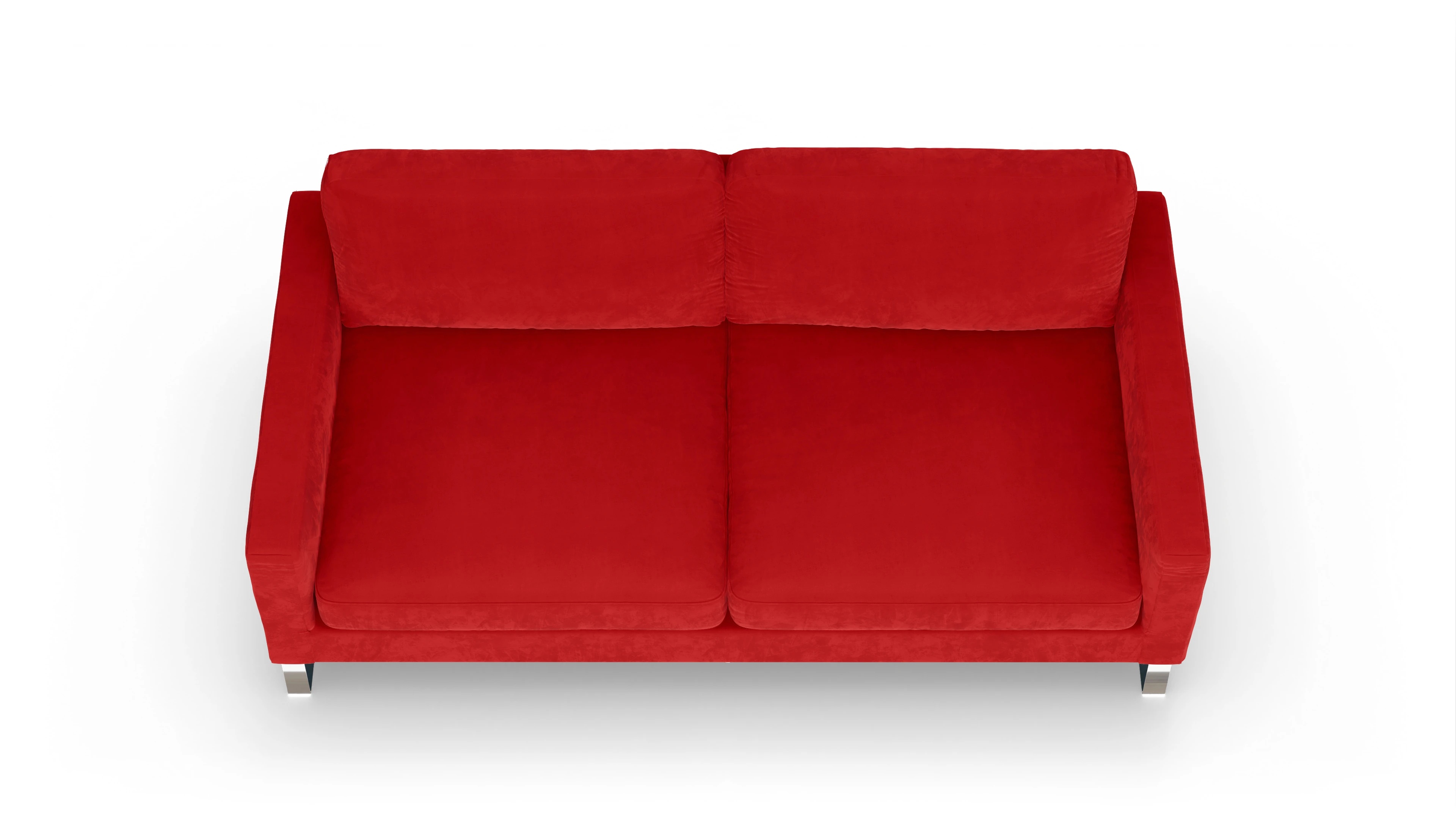 Ansicht des Produktes Cespon 3,5-Sitzer in Samt rot