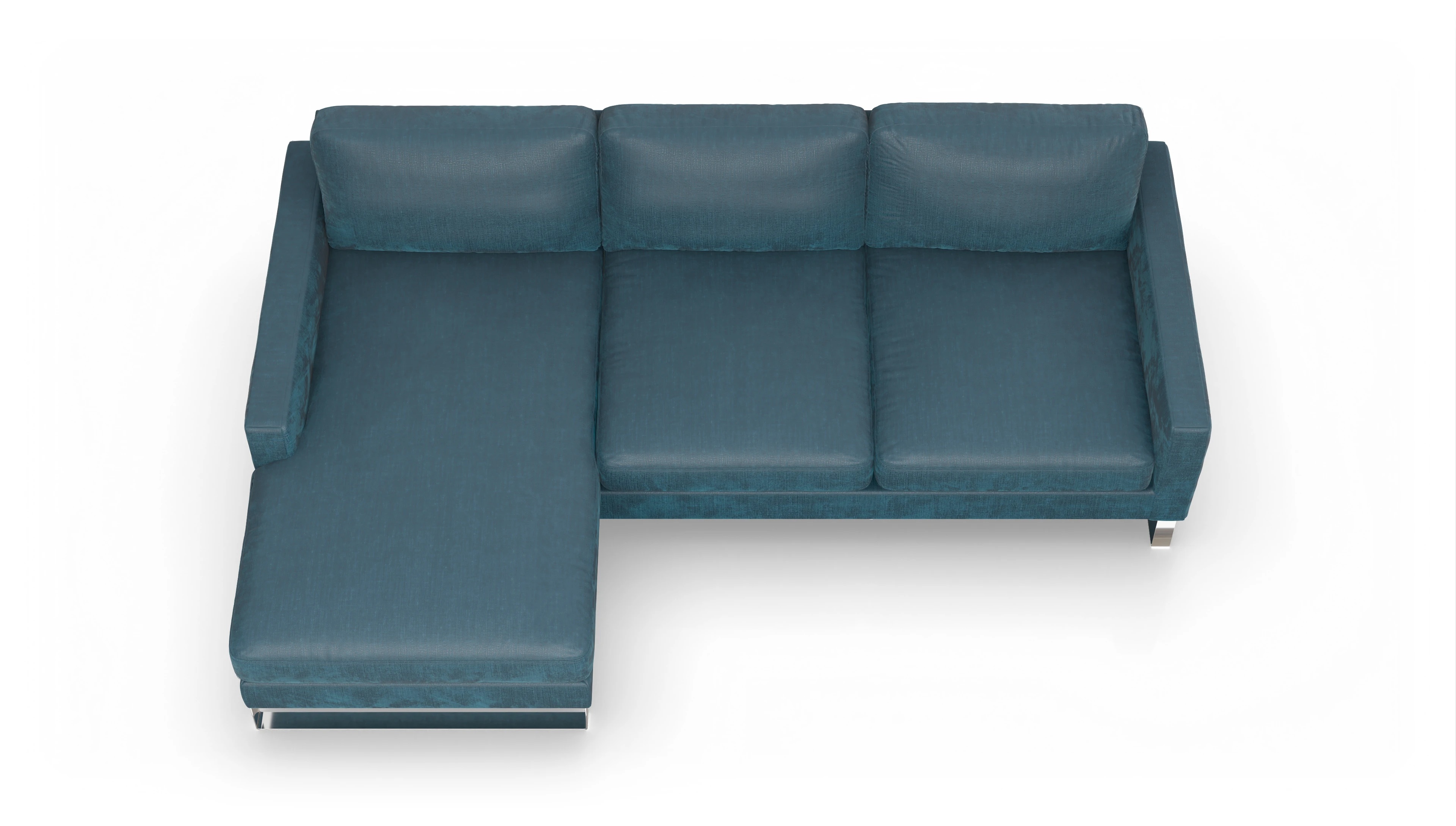 Ansicht des Produktes Cespon Sofa mit Rec links in Stoff blau