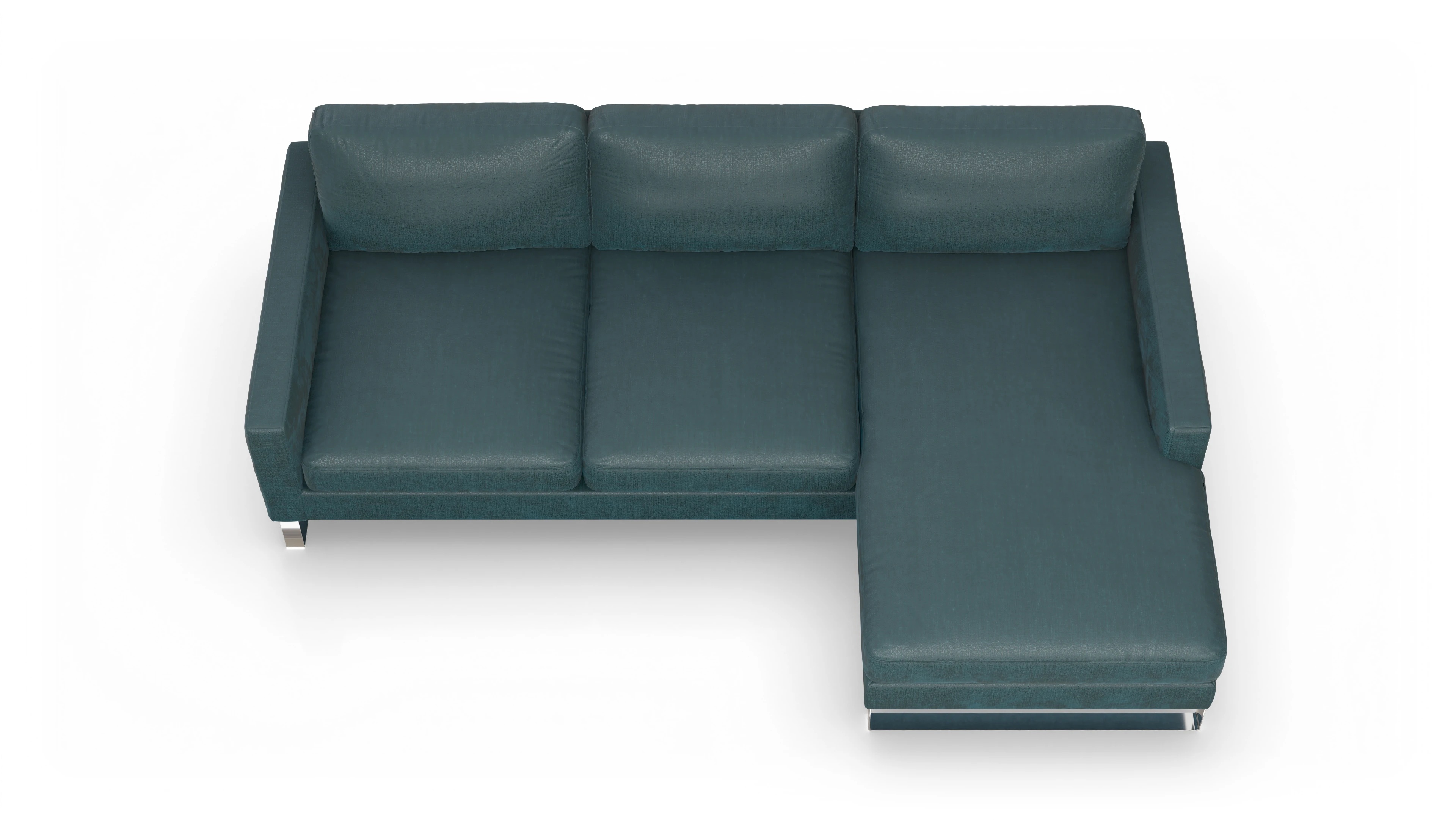 Ansicht des Produktes Cespon Sofa mit Rec rechts in Stoff grün