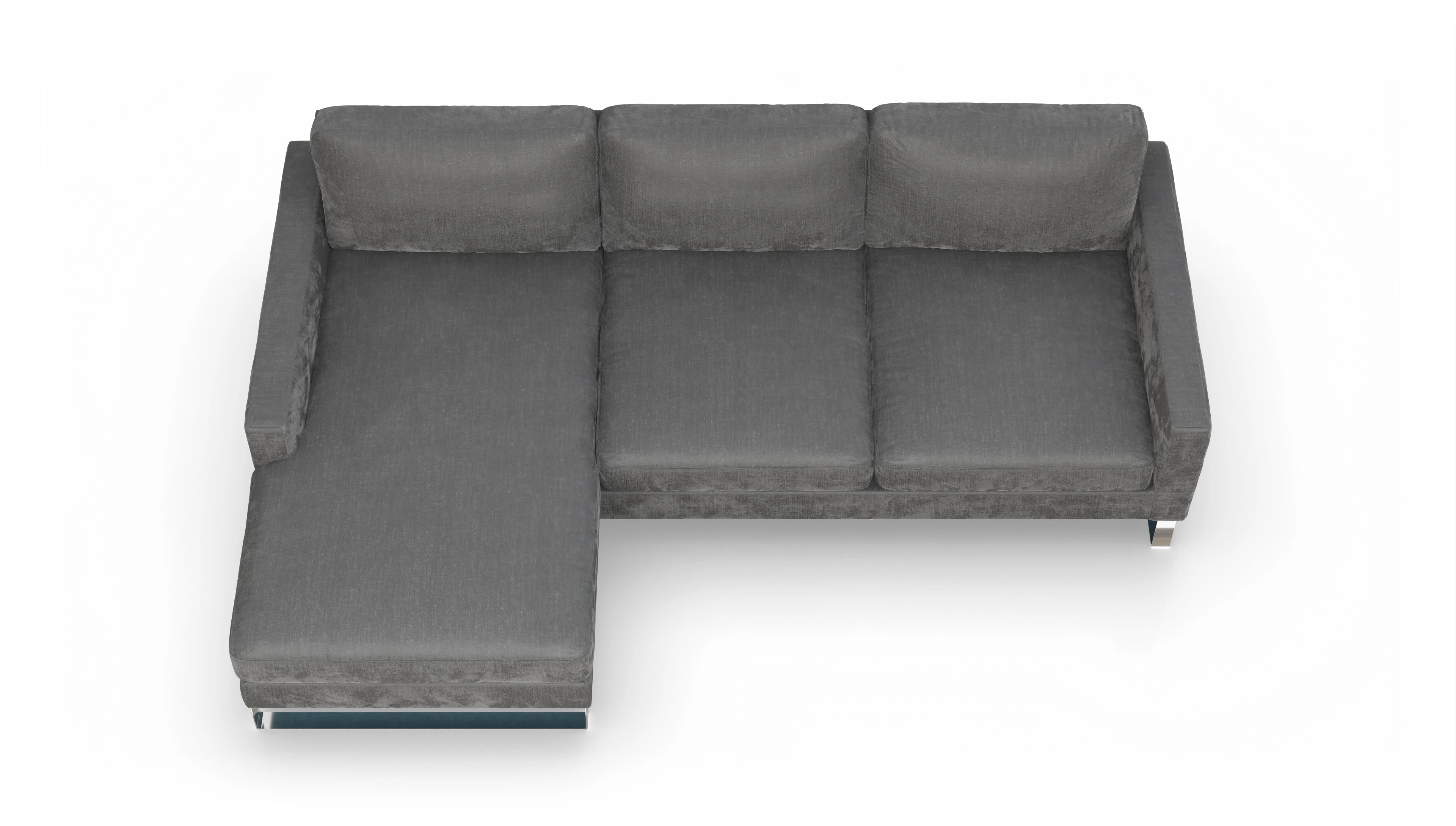 Ansicht des Produktes Cespon Sofa mit Rec links in Stoff grau