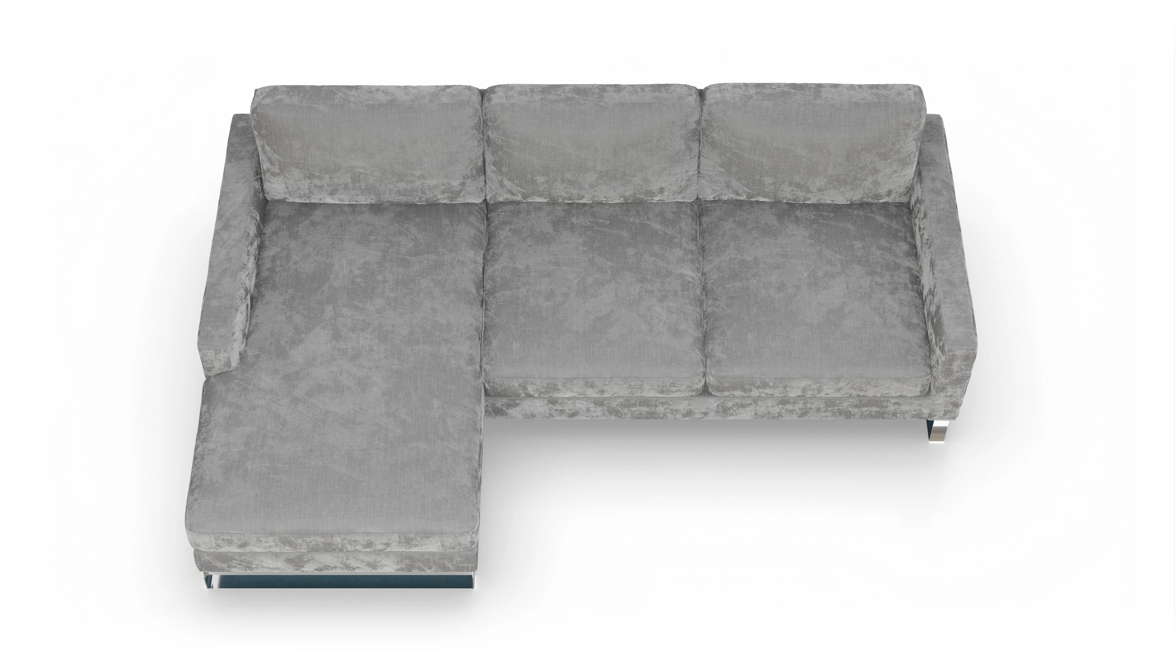 Ansicht des Produktes Cespon Sofa mit Rec links in Stoff grau