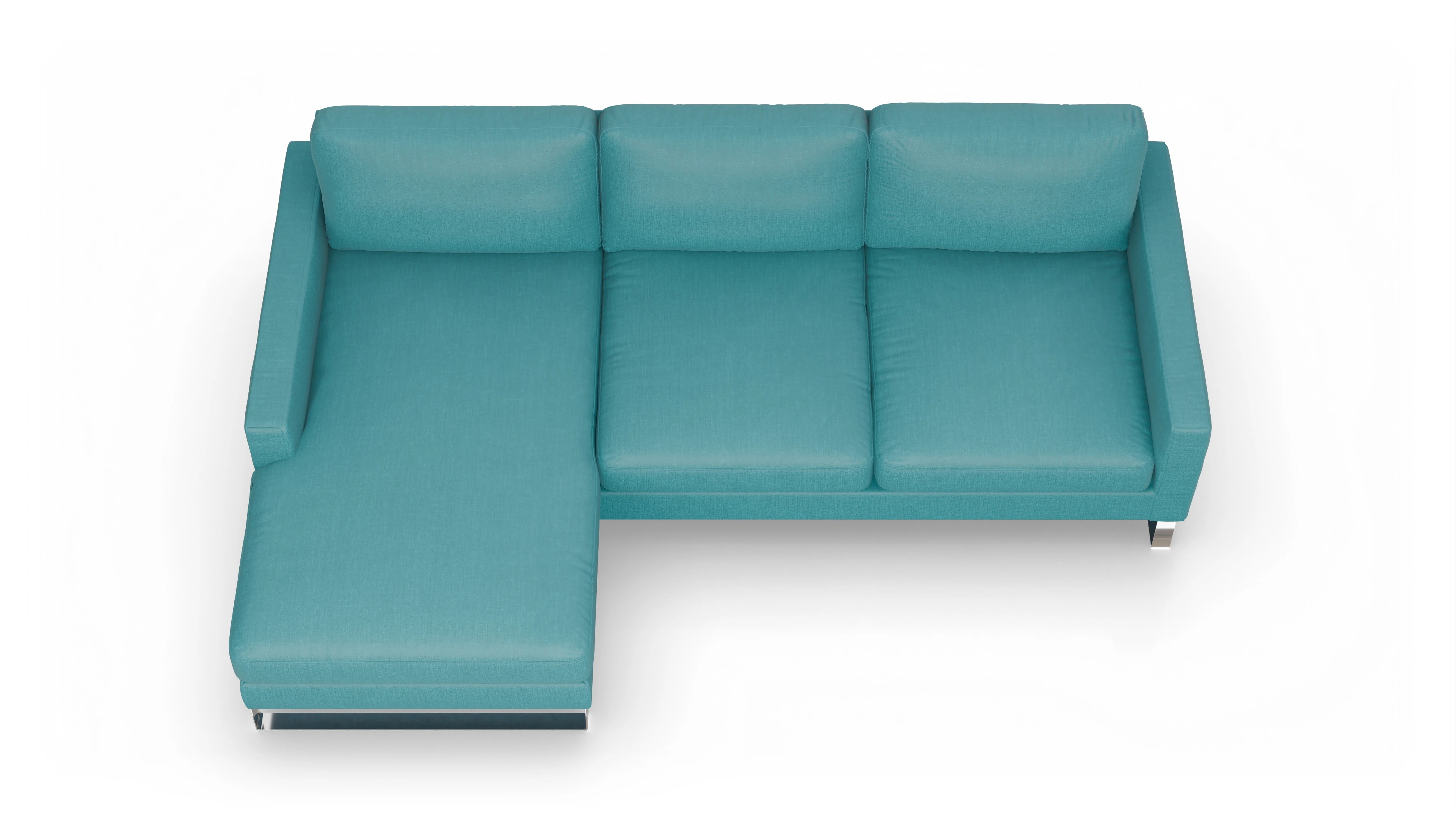Ansicht des Produktes Cespon Sofa mit Rec links in Stoff blau