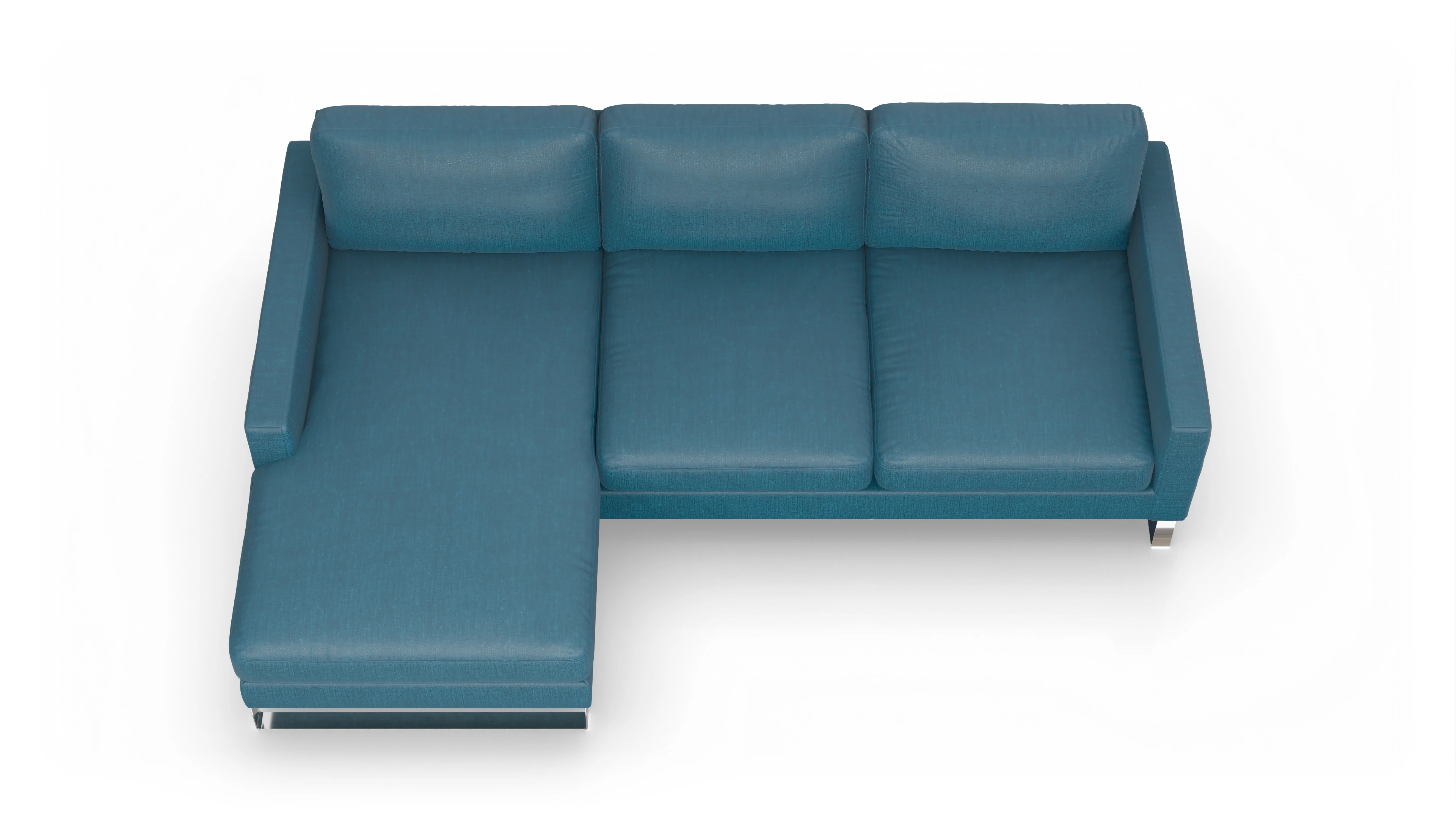 Ansicht des Produktes Cespon Sofa mit Rec links in Stoff blau