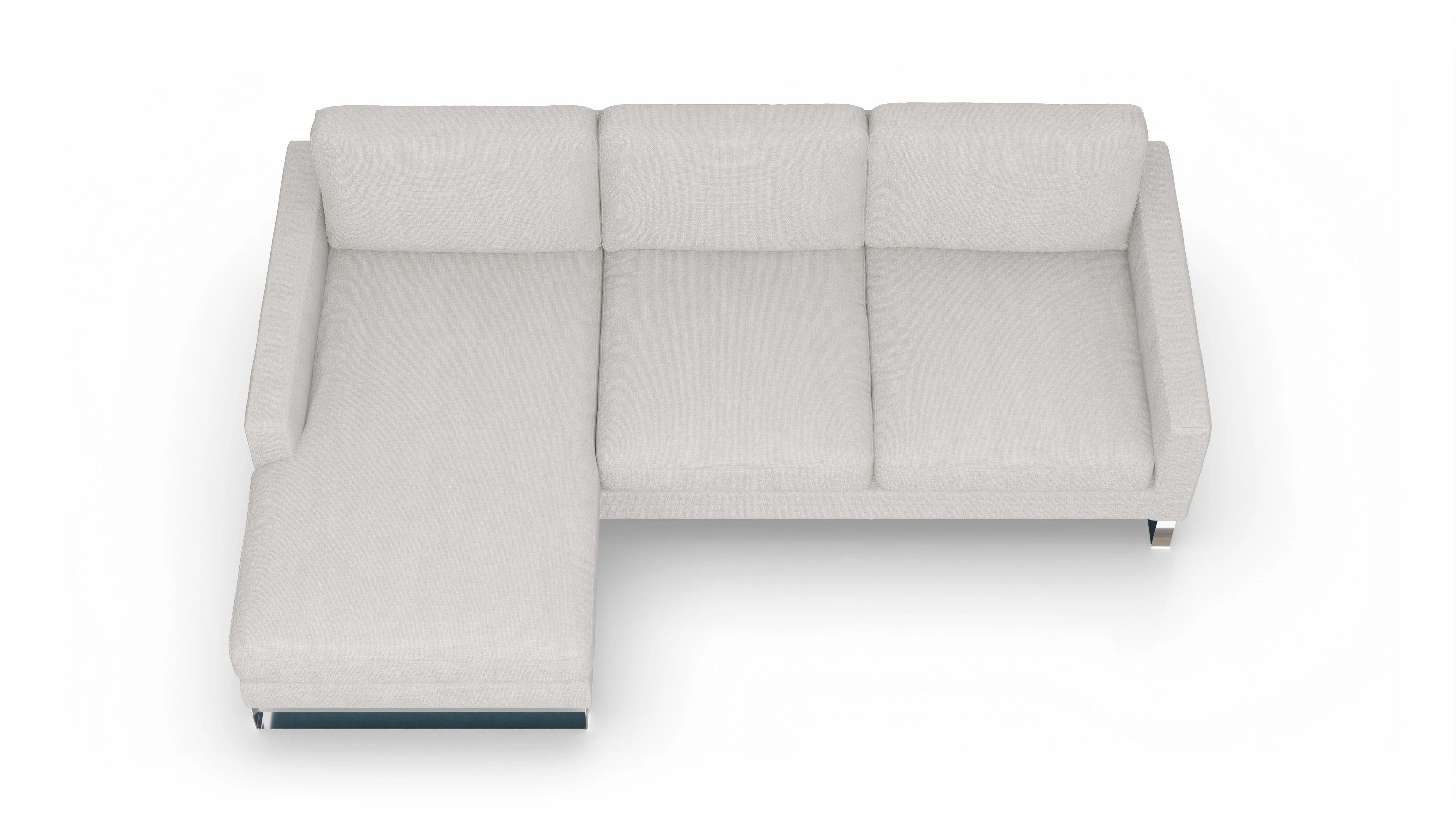 Ansicht des Produktes Cespon Sofa mit Rec links in Stoff weiß