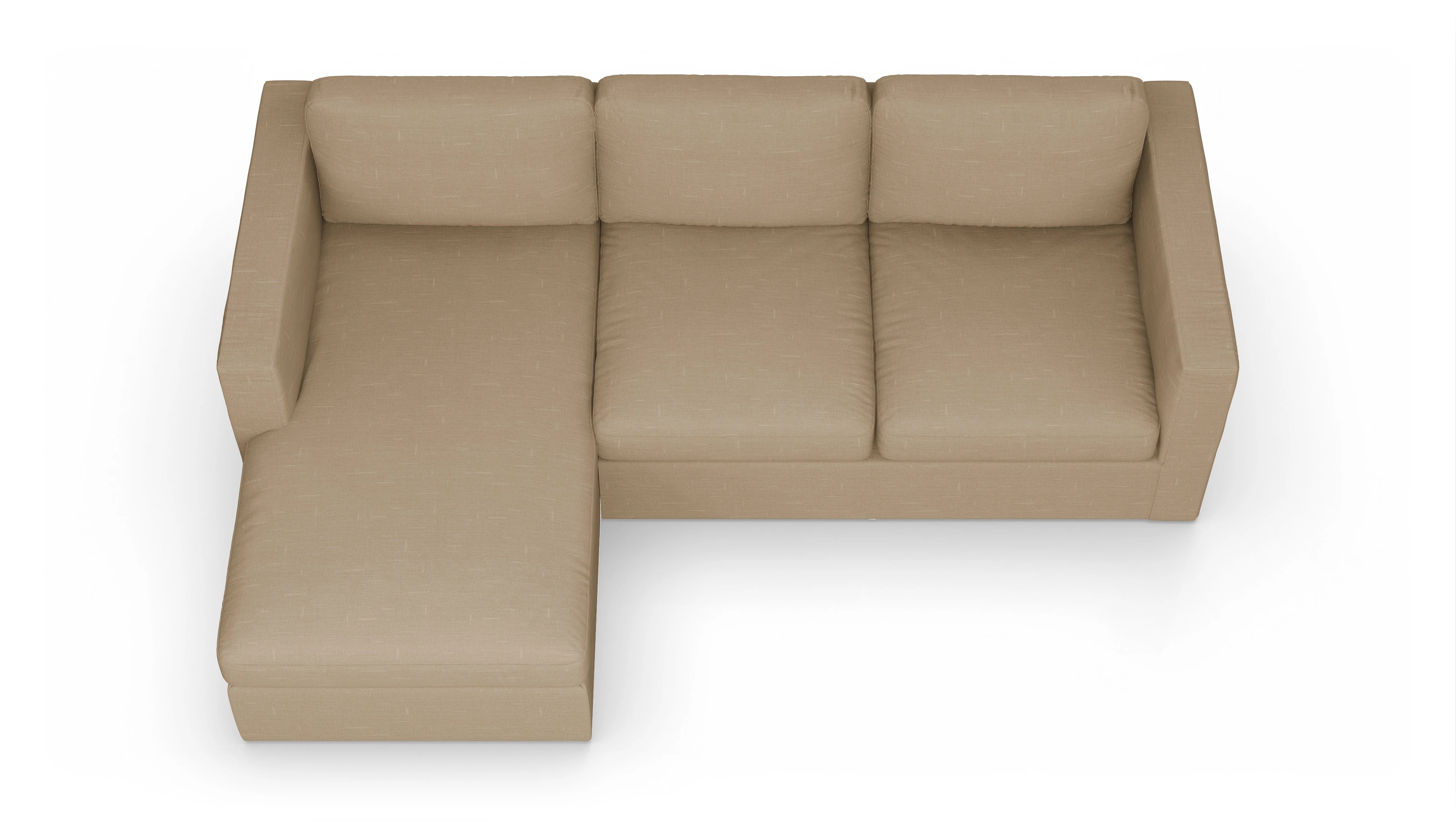 Ansicht des Produktes Santiago Sofa mit Rec links in Stoff braun