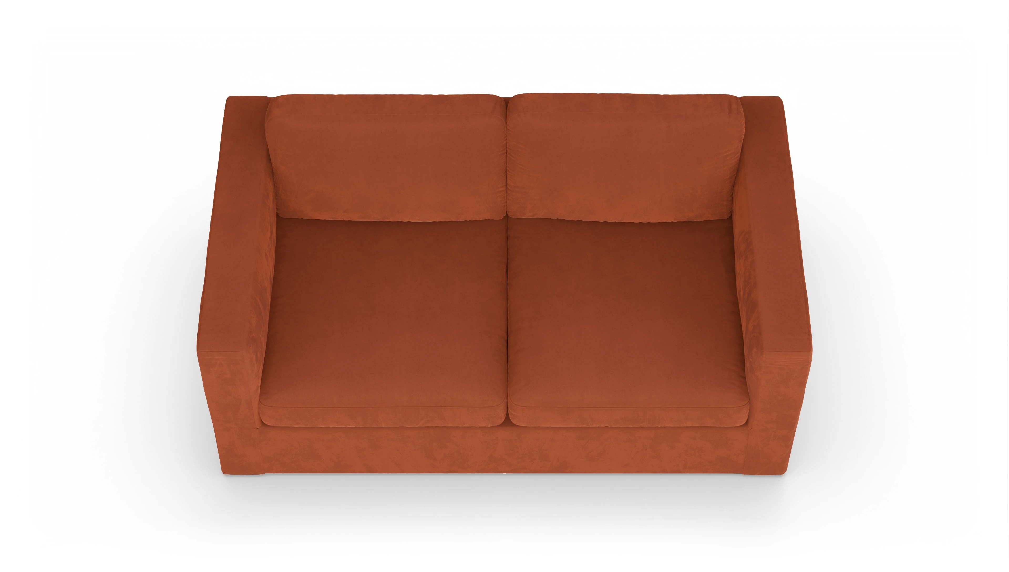 Santiago Stoffsofa Ansicht des Produktes Santiago 2,5-Sitzer in Samt orange