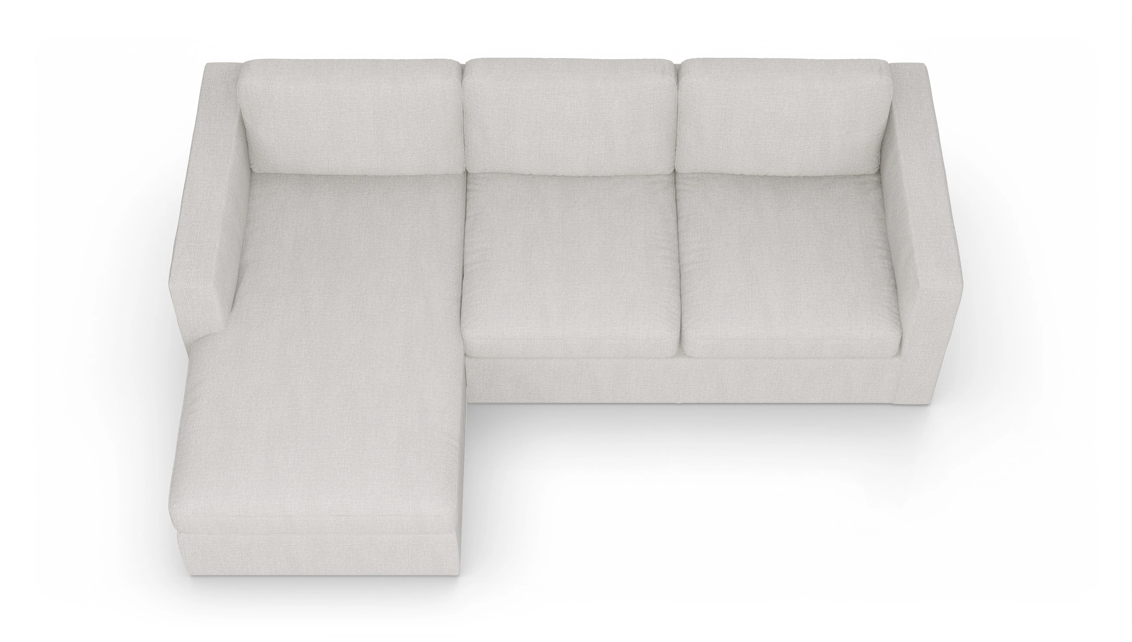 Ansicht des Produktes Santiago Sofa mit Rec links in Stoff weiß