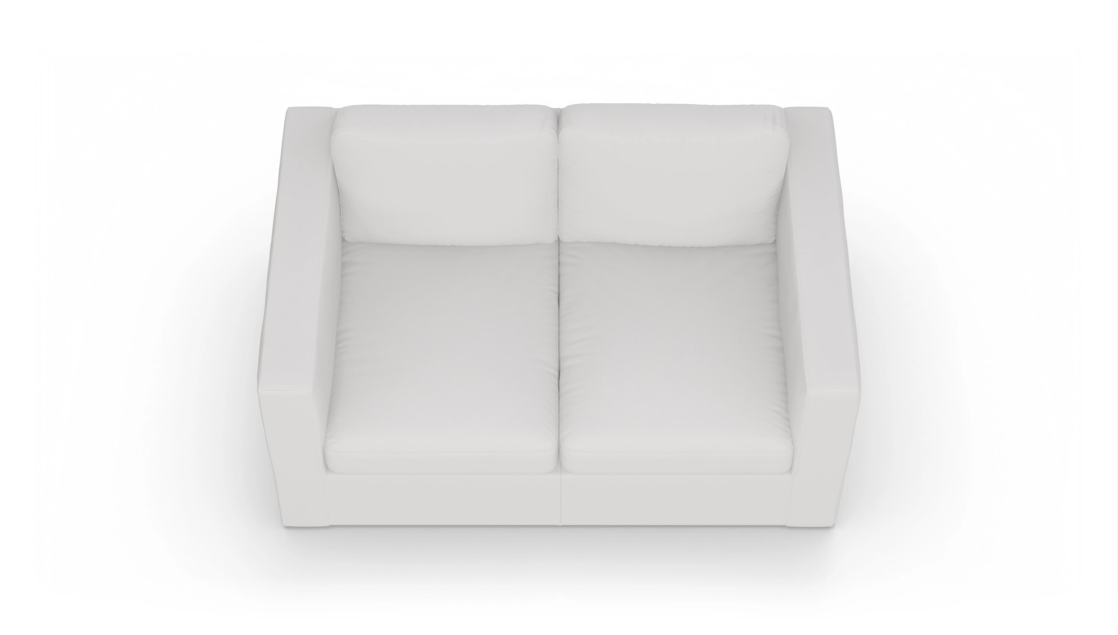 Ansicht des Produktes Santiago 2-Sitzer in Leder weiß