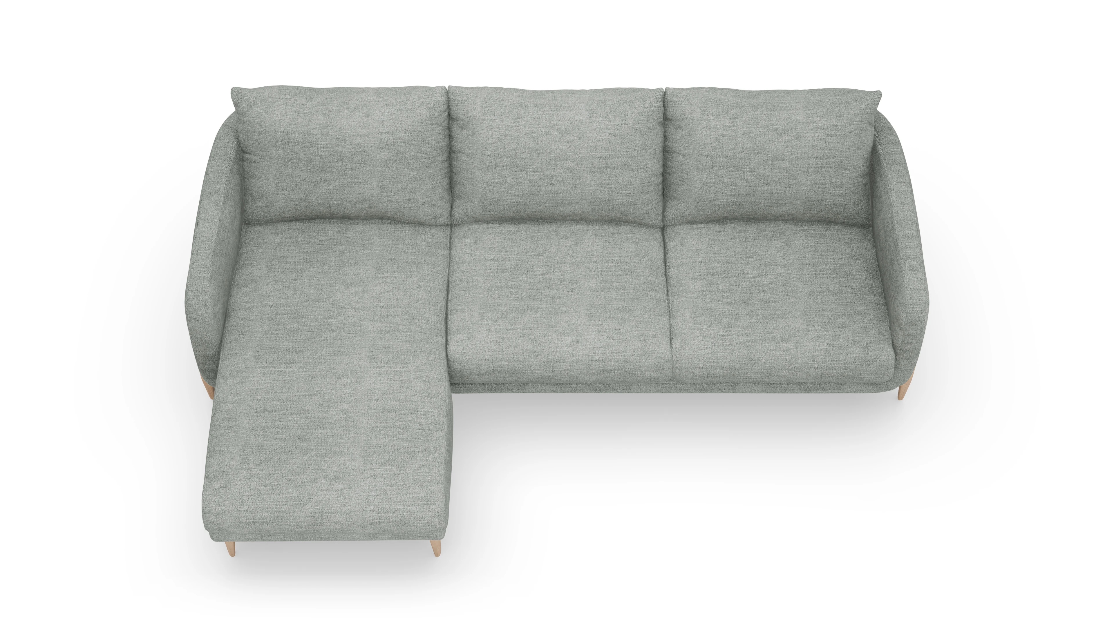 Ansicht des Produktes Iversen Sofa mit Rec links in Stoff grau