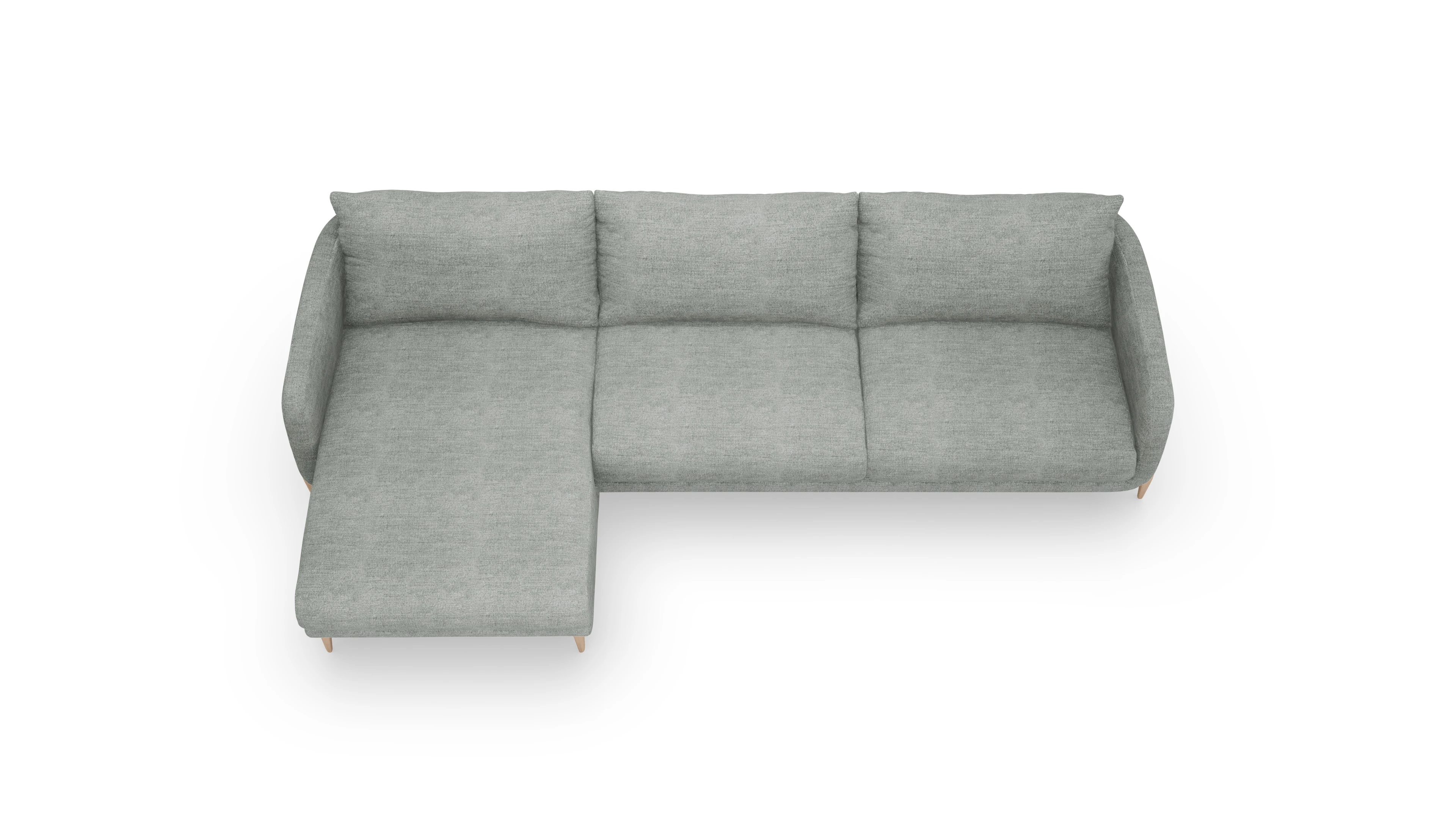 Ansicht des Produktes Iversen Sofa mit Rec links in Stoff grau