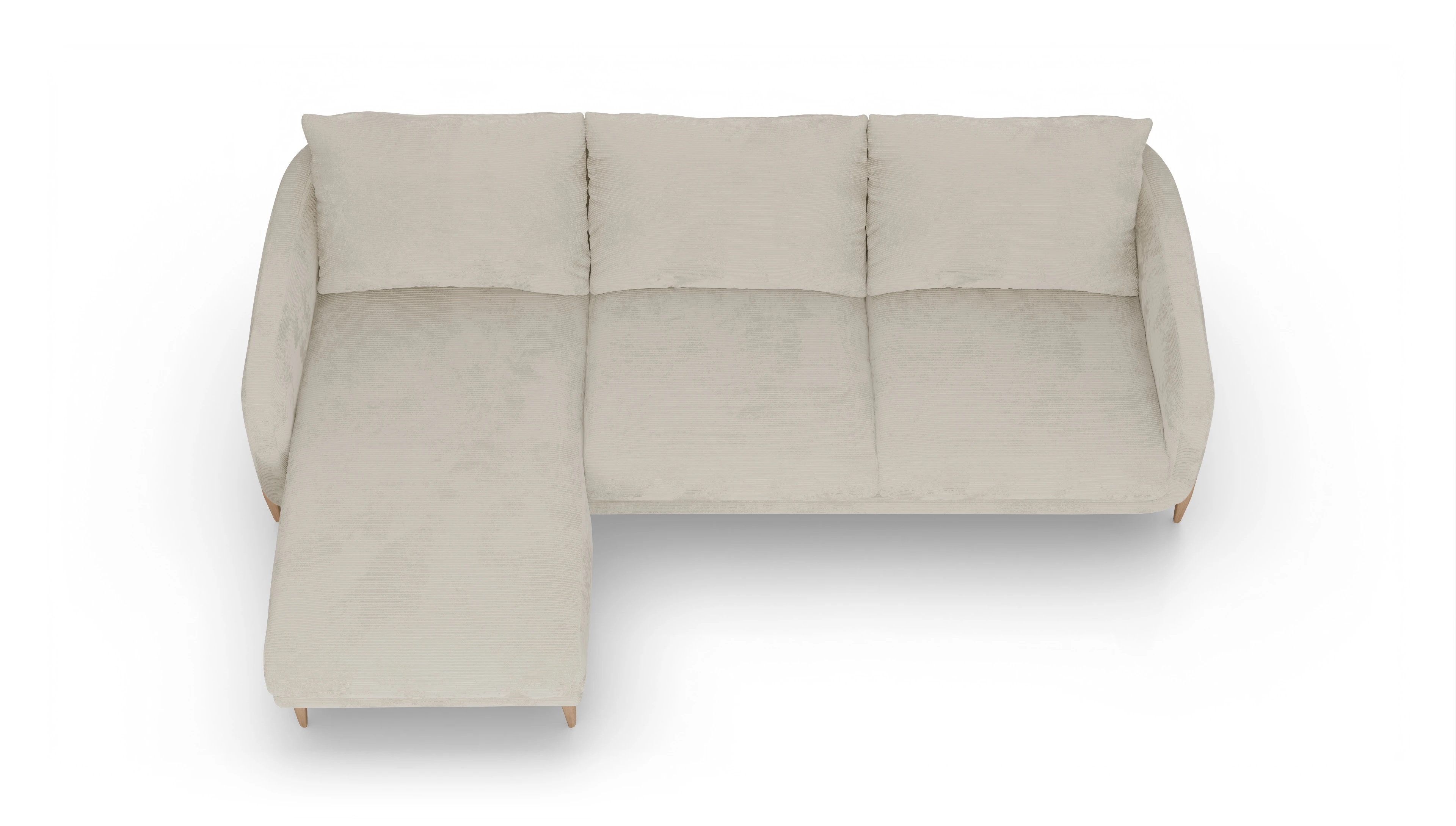 Ansicht des Produktes Iversen Sofa mit Rec links in Cord weiß